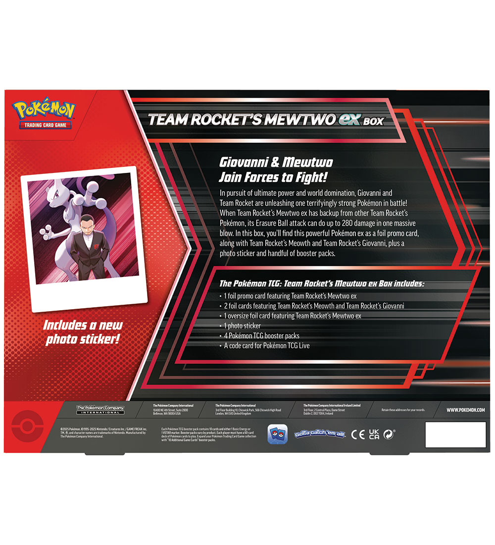 Pokémon Samlekort - Team Rocket's Mewtwo ex Box