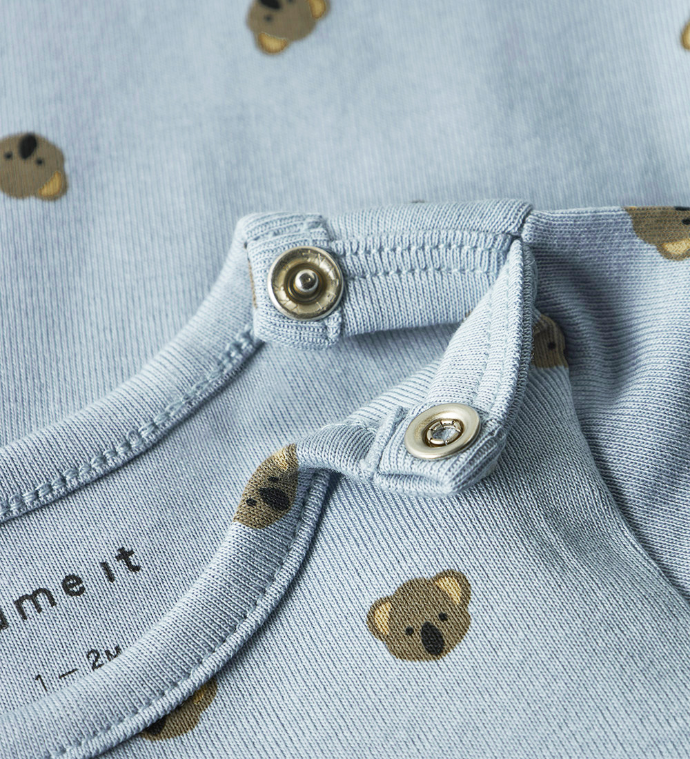 Name it Body l/æ - NbmLialo - Dusty Blue m. Print