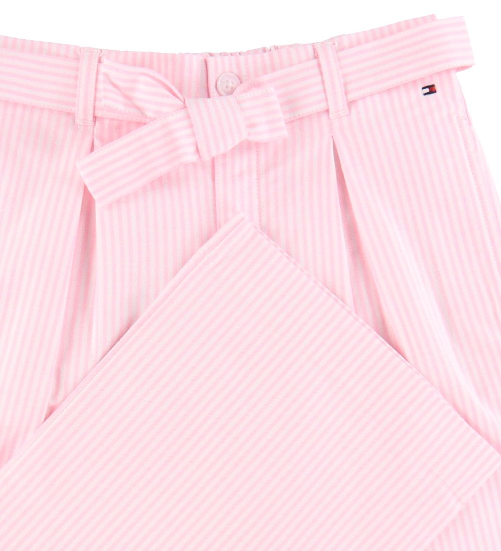 Tommy Hilfiger Bukser - Neon Ithaca - Cotton Candy m. Striber