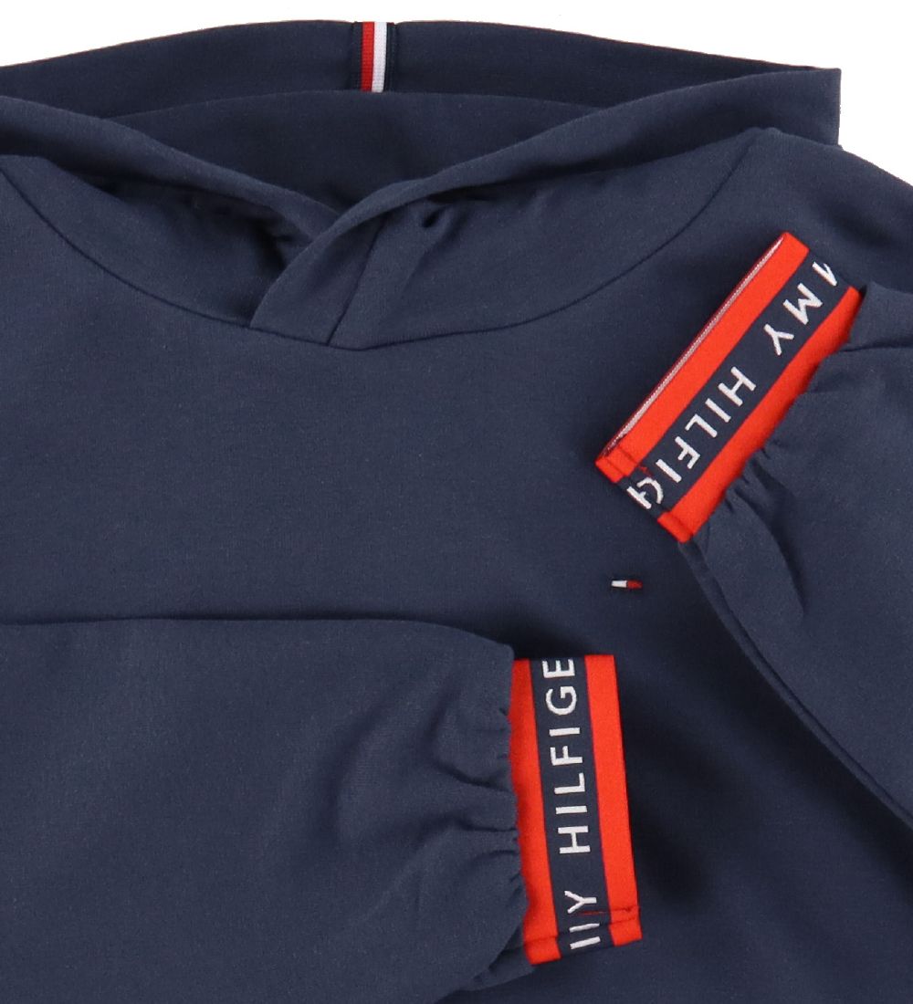 Tommy Hilfiger Hættetrøje - Logo Rib - Twilight Navy