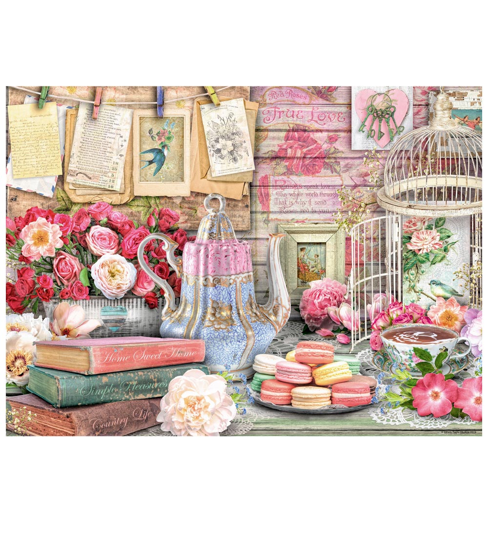 Ravensburger Puslespil - 500 Brikker - Vintage Tea Party