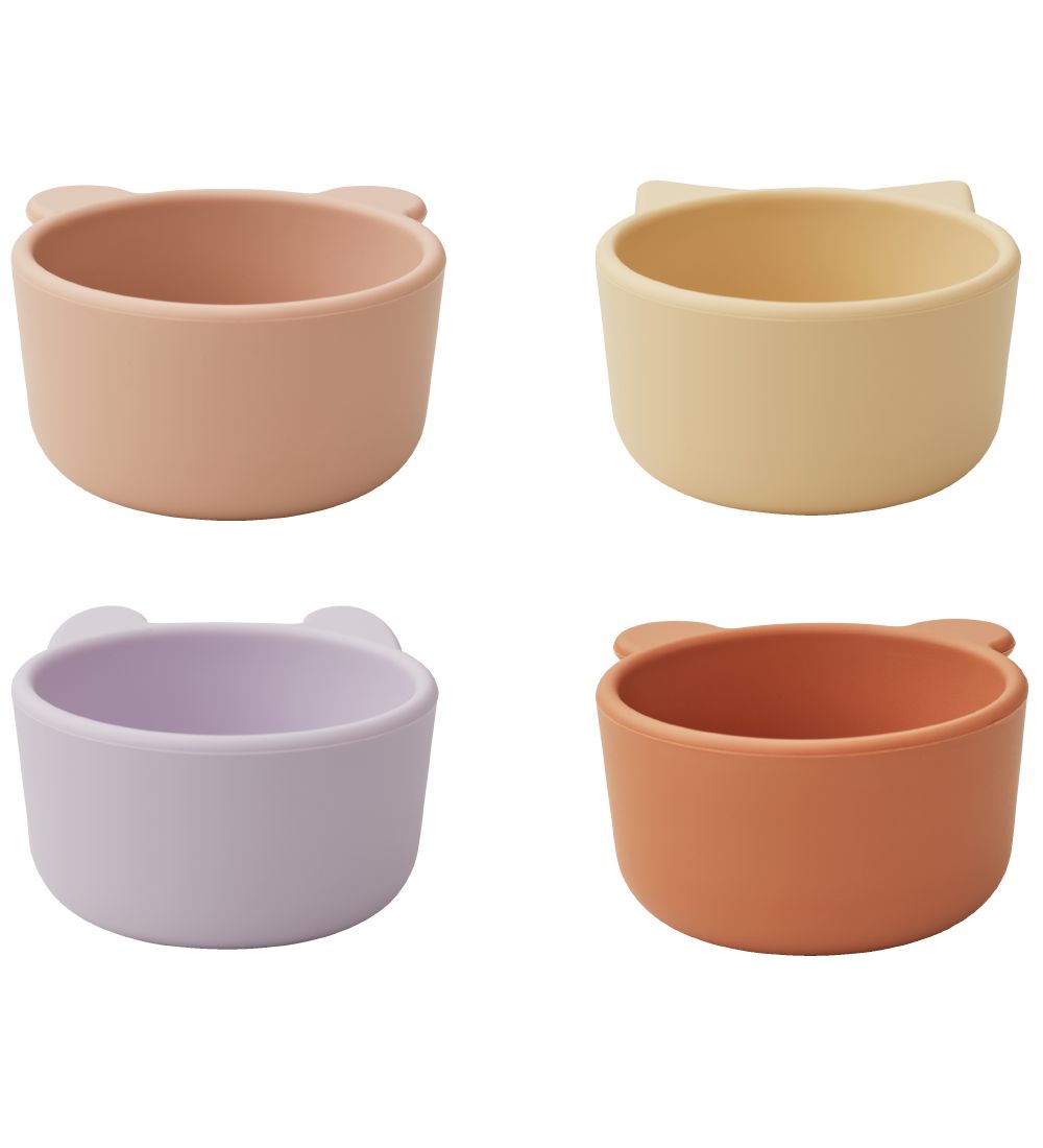 Liewood Skåle - Silikone - Malene - 4 stk. - Light Lavender Mult