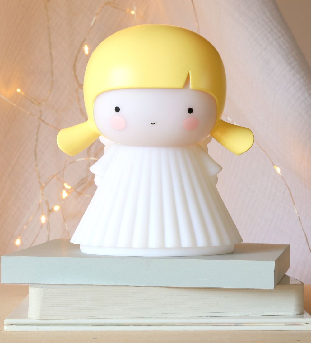 A Little Lovely Company Lampe - 13 cm - Angel - Hvid