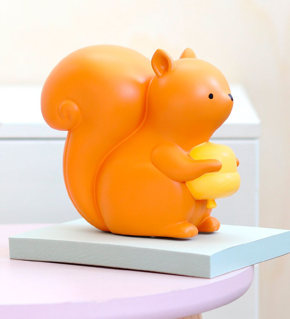 A Little Lovely Company Lampe - 12,5 cm - Squirrel - Lysebrun