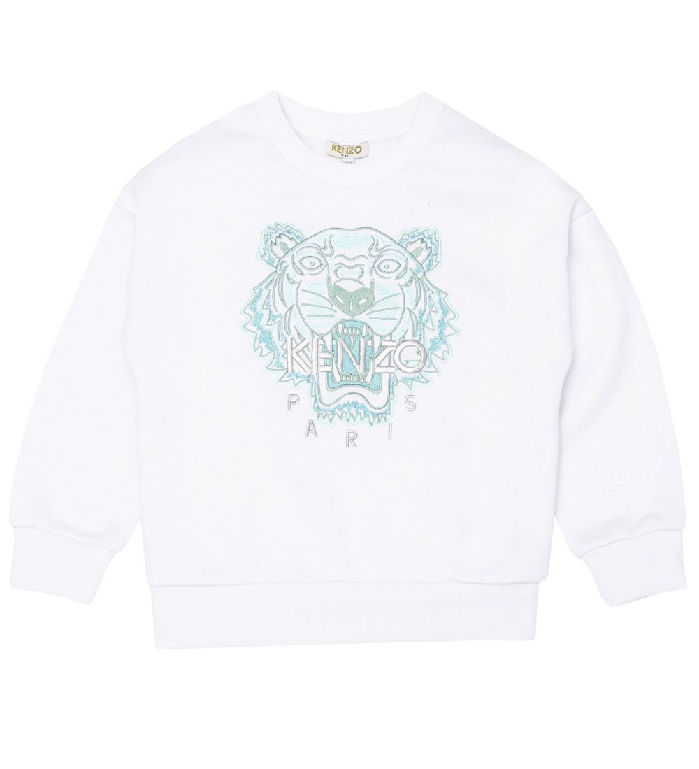 Kenzo Sweatshirt - Hvid/Sølv m. Tiger