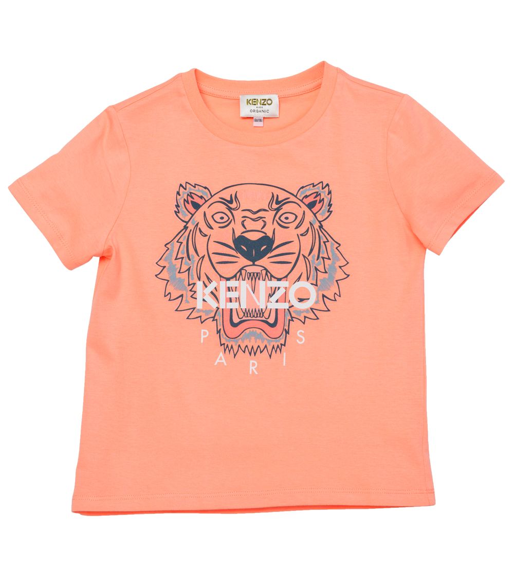 Kenzo T-shirt - Salmon/Hvid m. Tiger