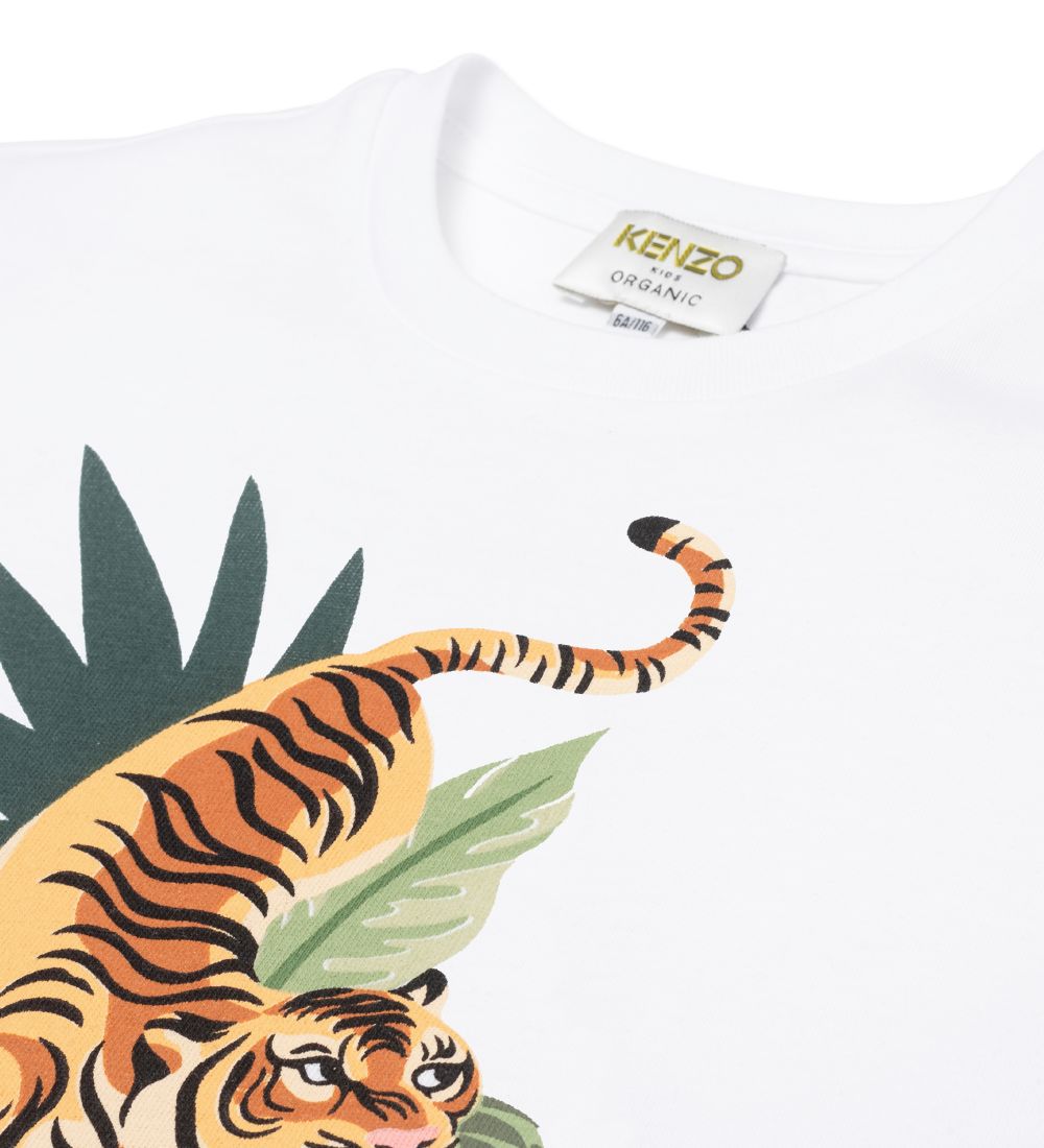 Kenzo T-shirt - Hvid m. Tiger/Jungle
