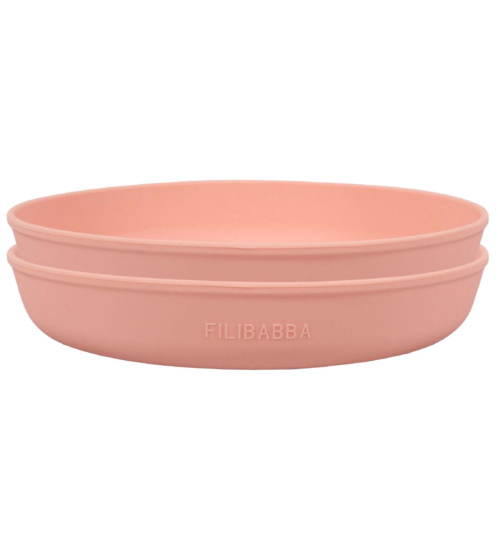 Filibabba Tallerken - 2-pak - Silikone - Peach