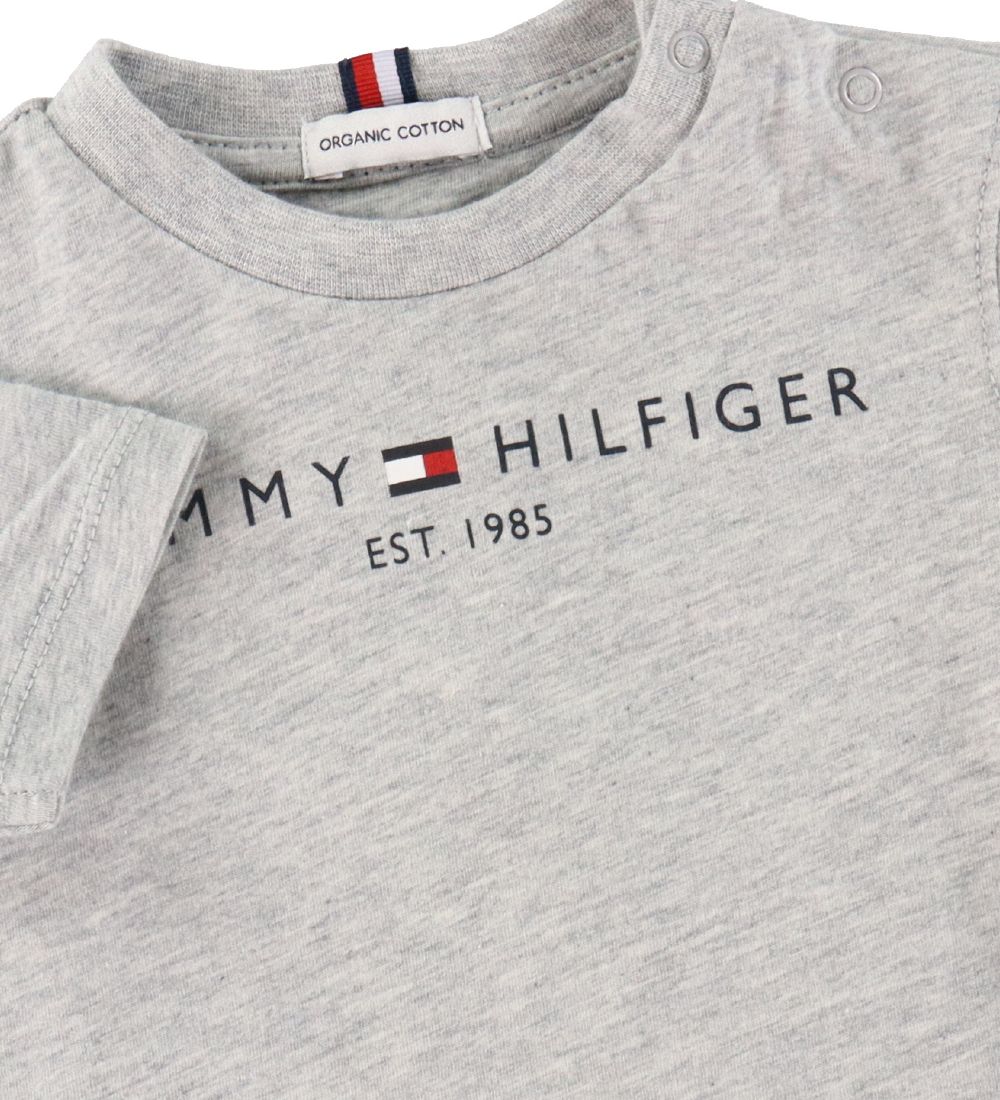 Tommy Hilfiger T-shirt - Essential - Organic - Gråmeleret