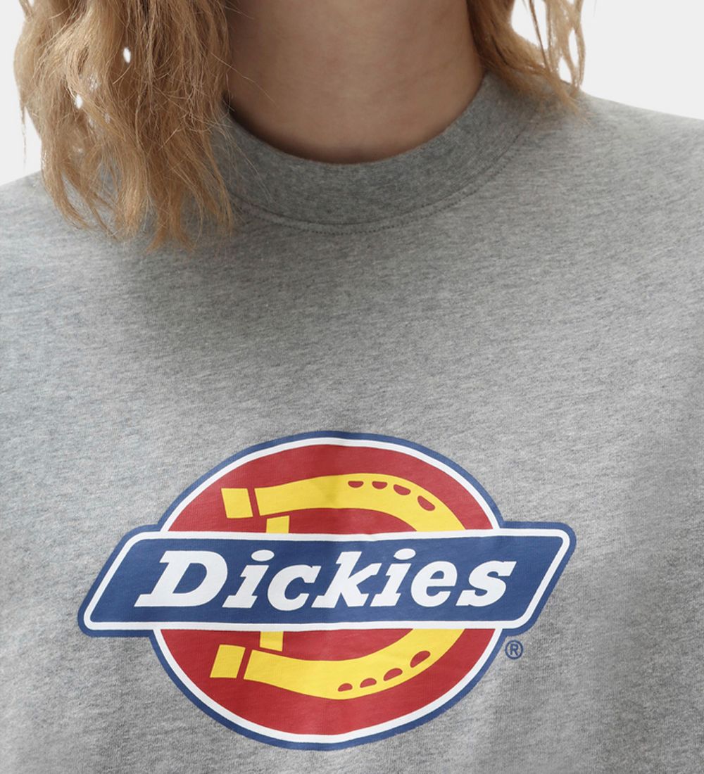 Dickies T-shirt - Icon Logo - Grmeleret m. Logo