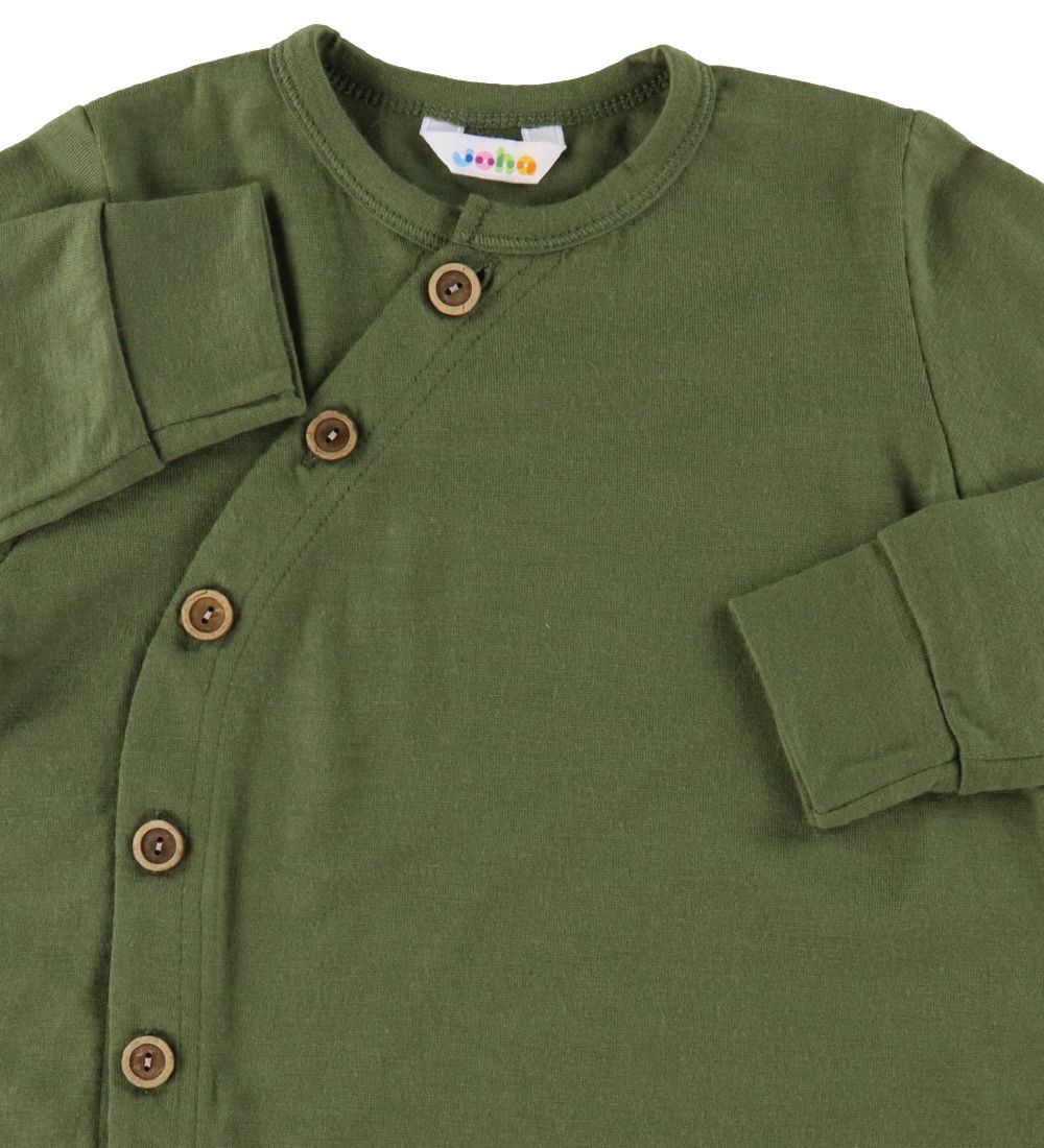 Joha Cardigan m. Knapper - Uld - Grøn