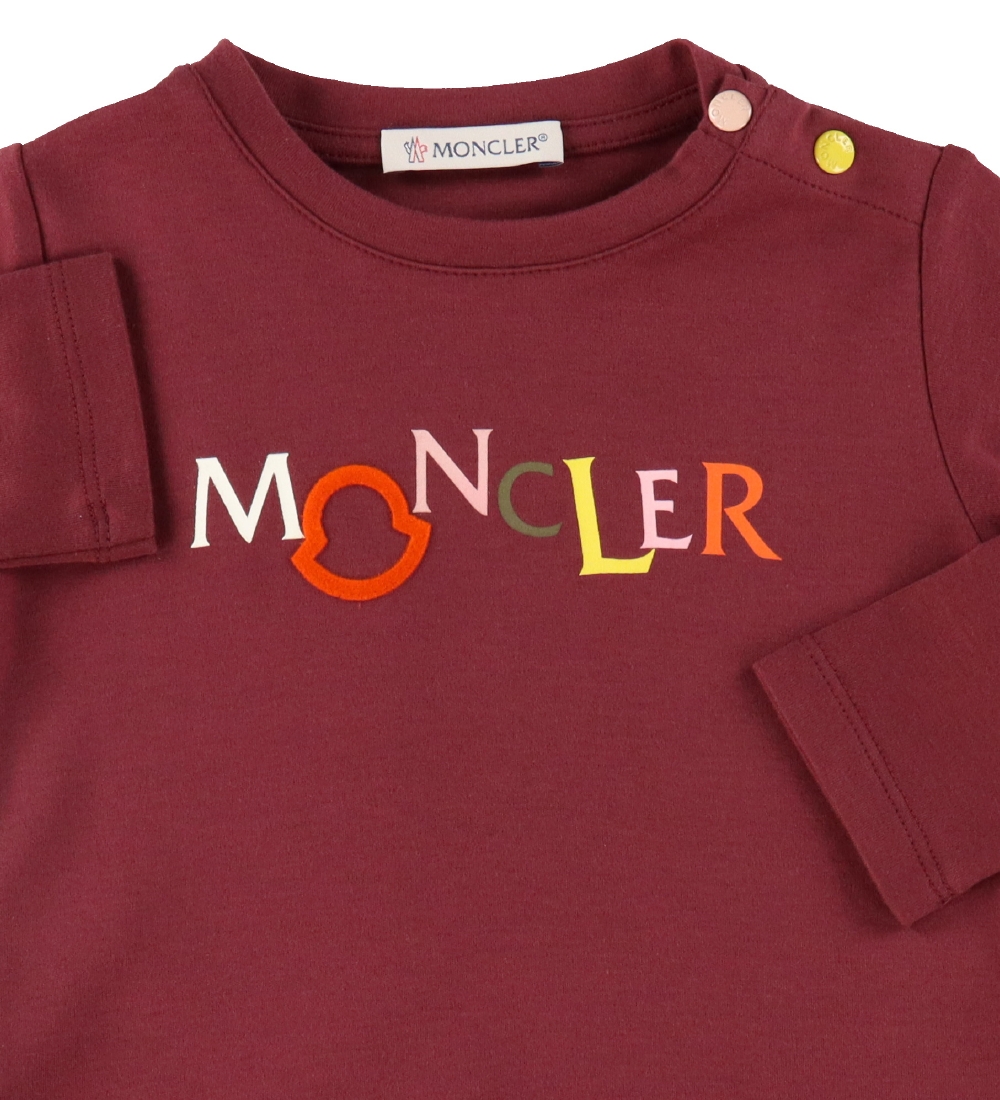 Moncler Bluse - Bordeaux m. Tekst