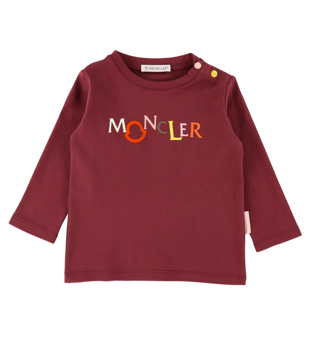 Moncler Bluse - Bordeaux m. Tekst
