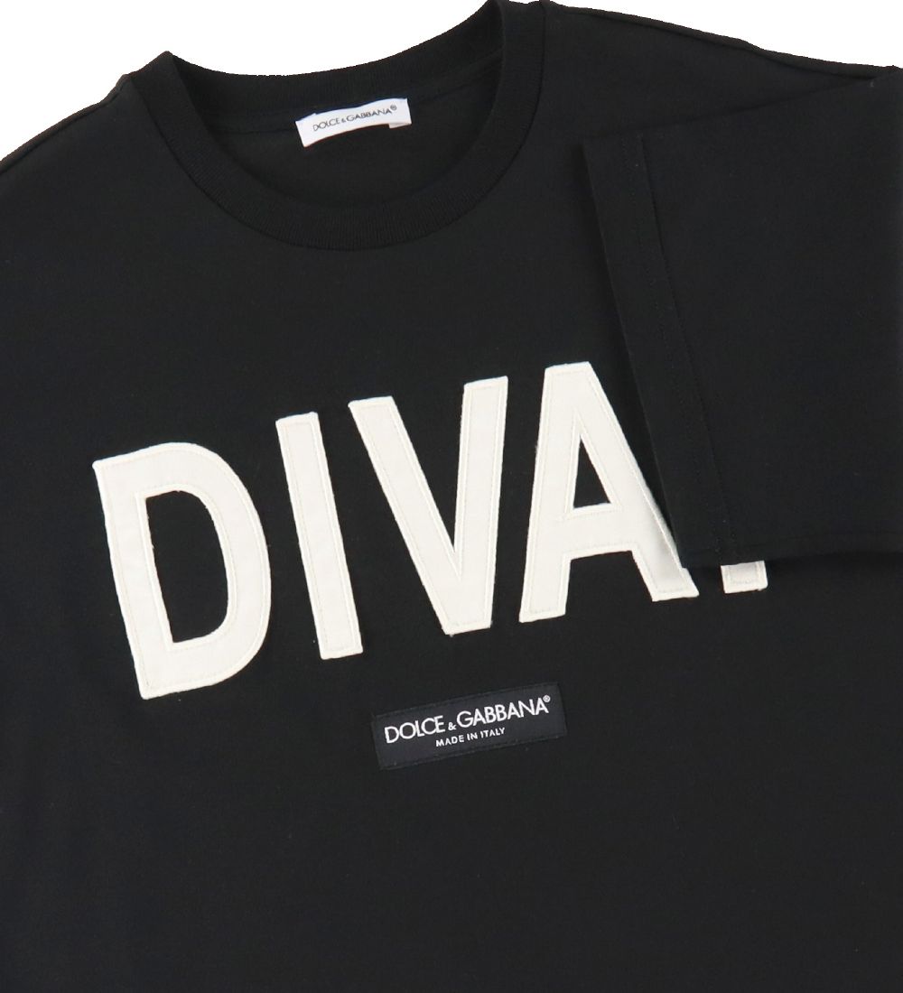 Dolce & Gabbana T-shirt - Diva - Sort/Hvid
