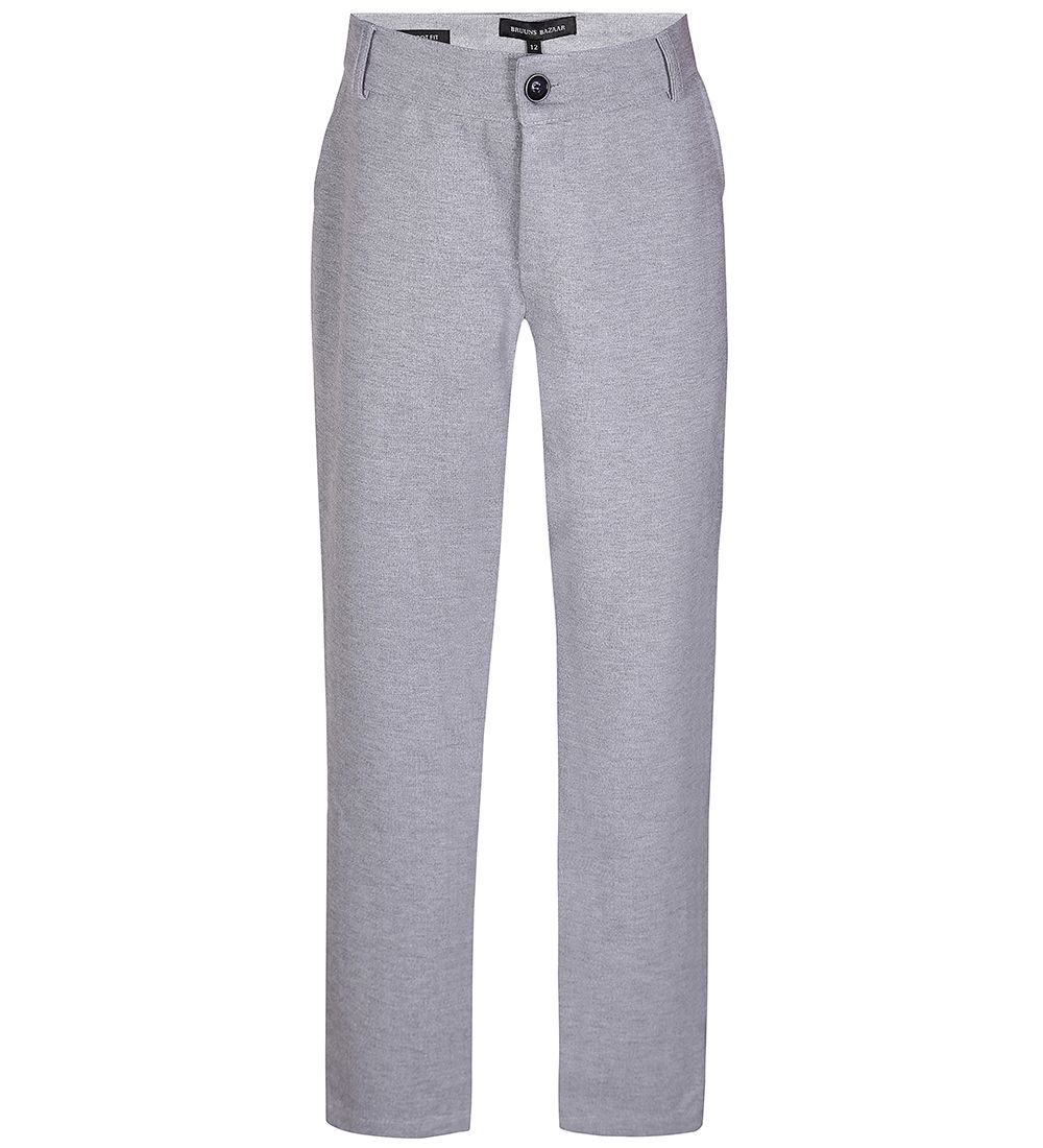 Bruuns Bazaar Bukser - Anker - Light Grey Melange
