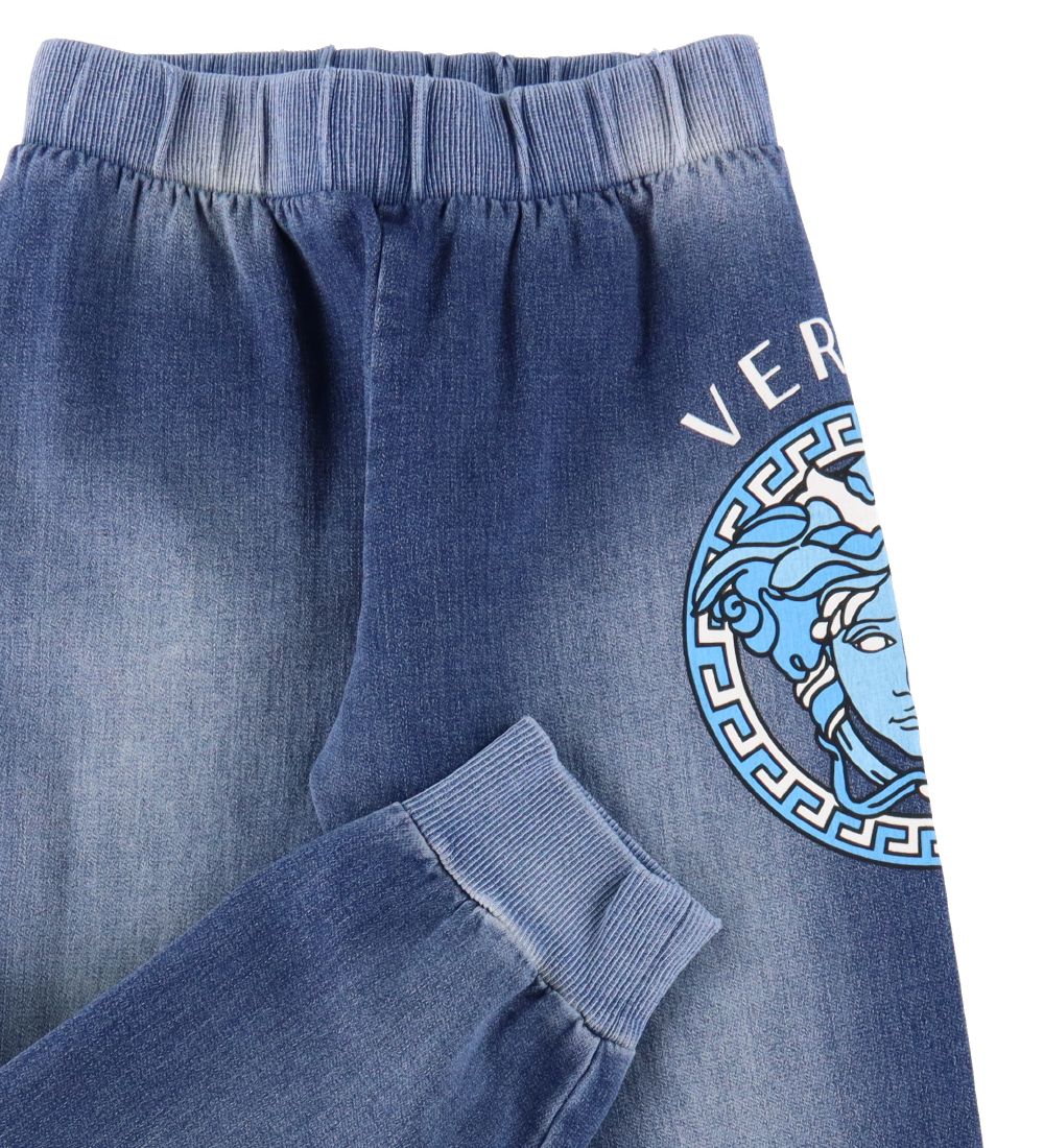 Versace Sweatpants - Blå Denim m. Medusa