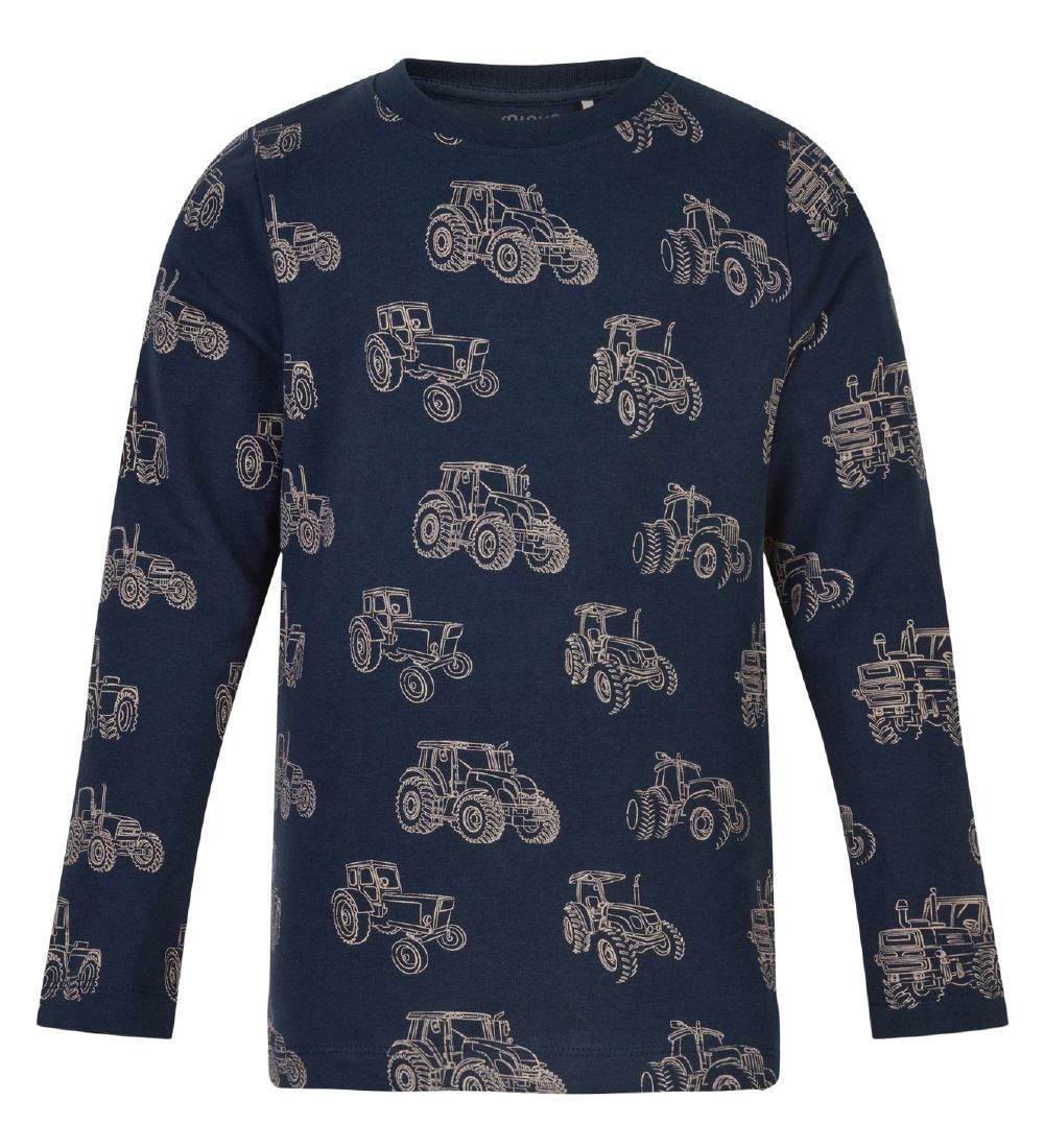 Minymo Nattøj - Navy Night m. Traktor Allover