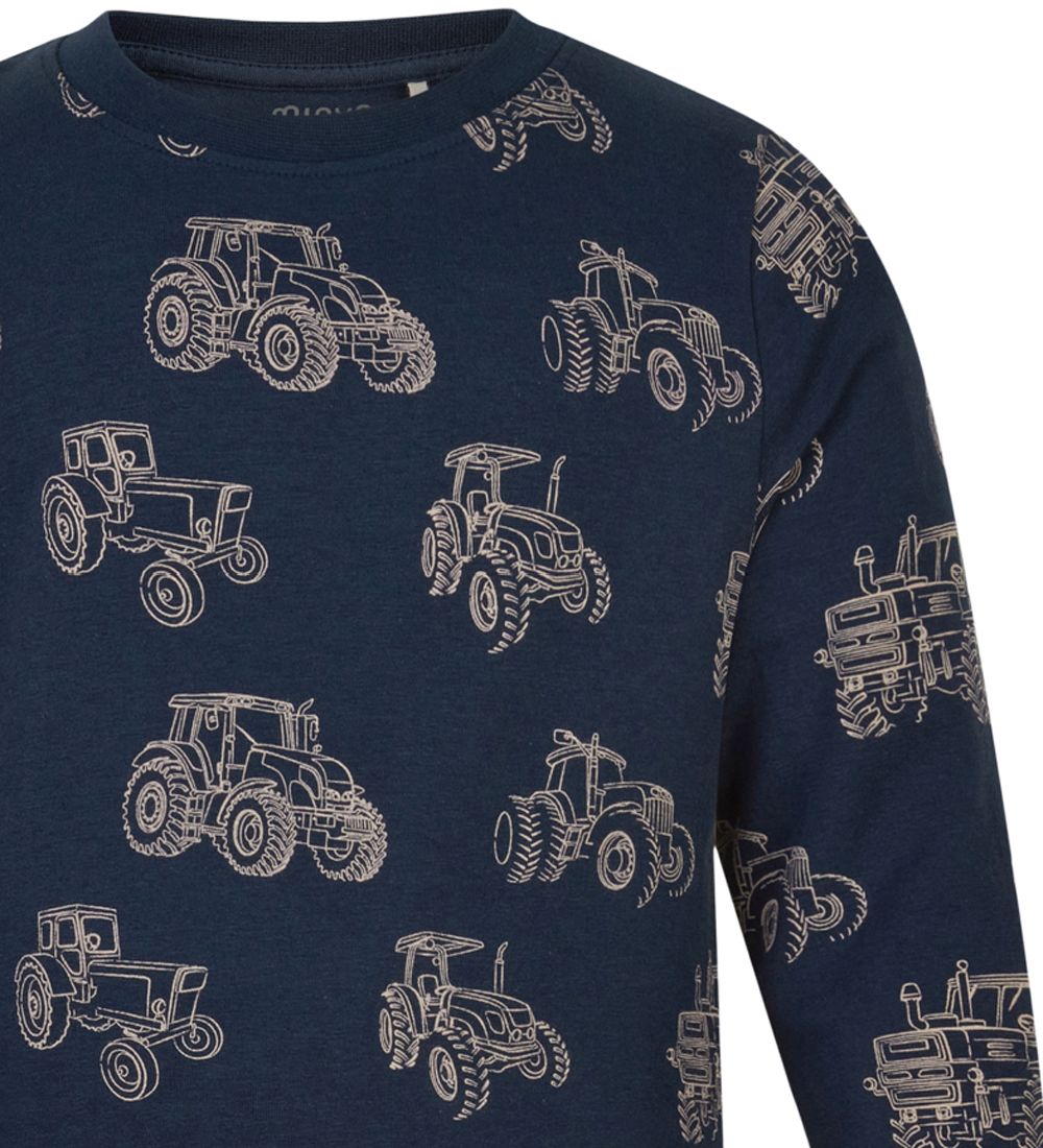 Minymo Nattøj - Navy Night m. Traktor Allover