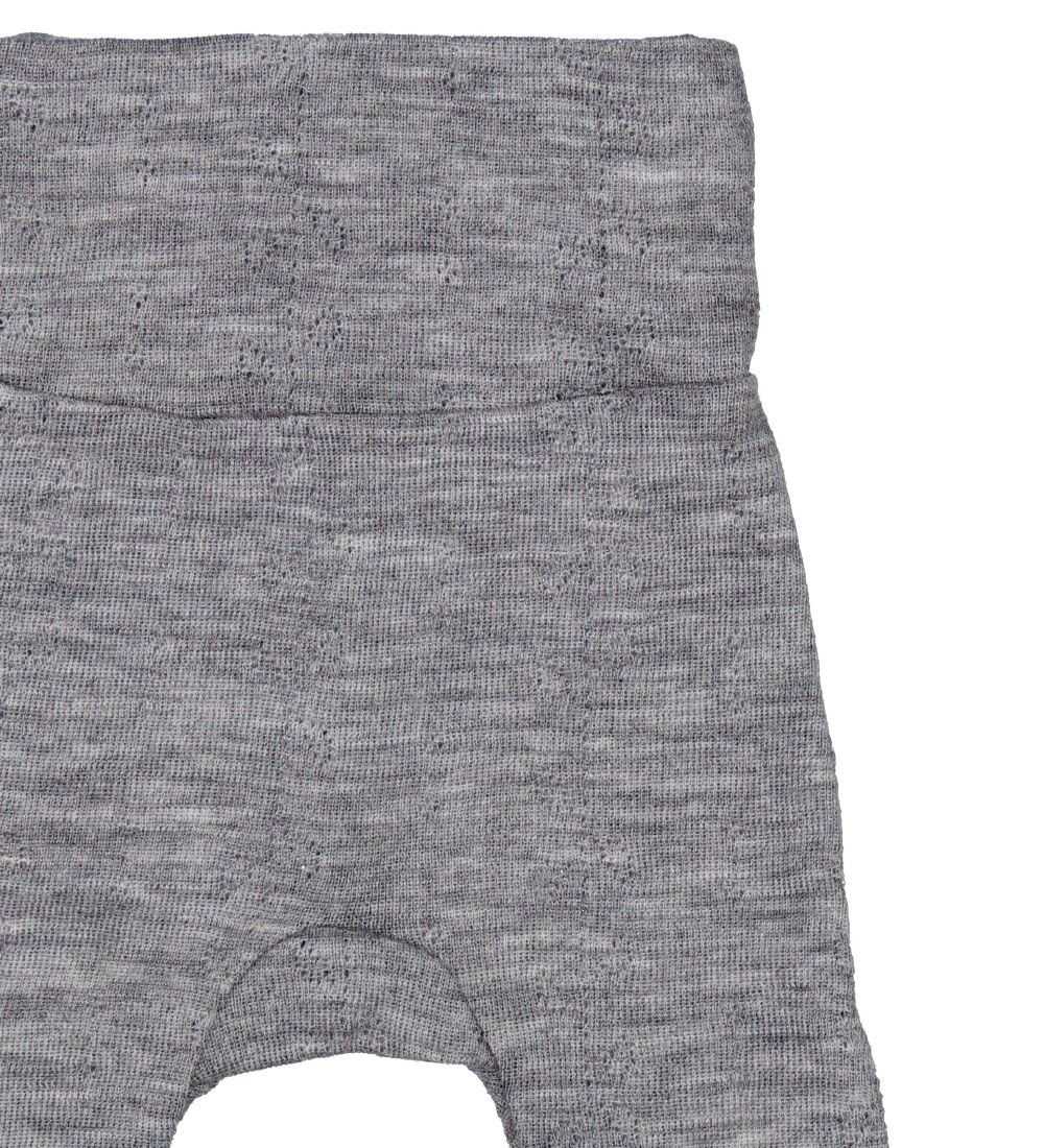 MarMar Bukser - Uld - Pointelle - Piva - Grey Melange