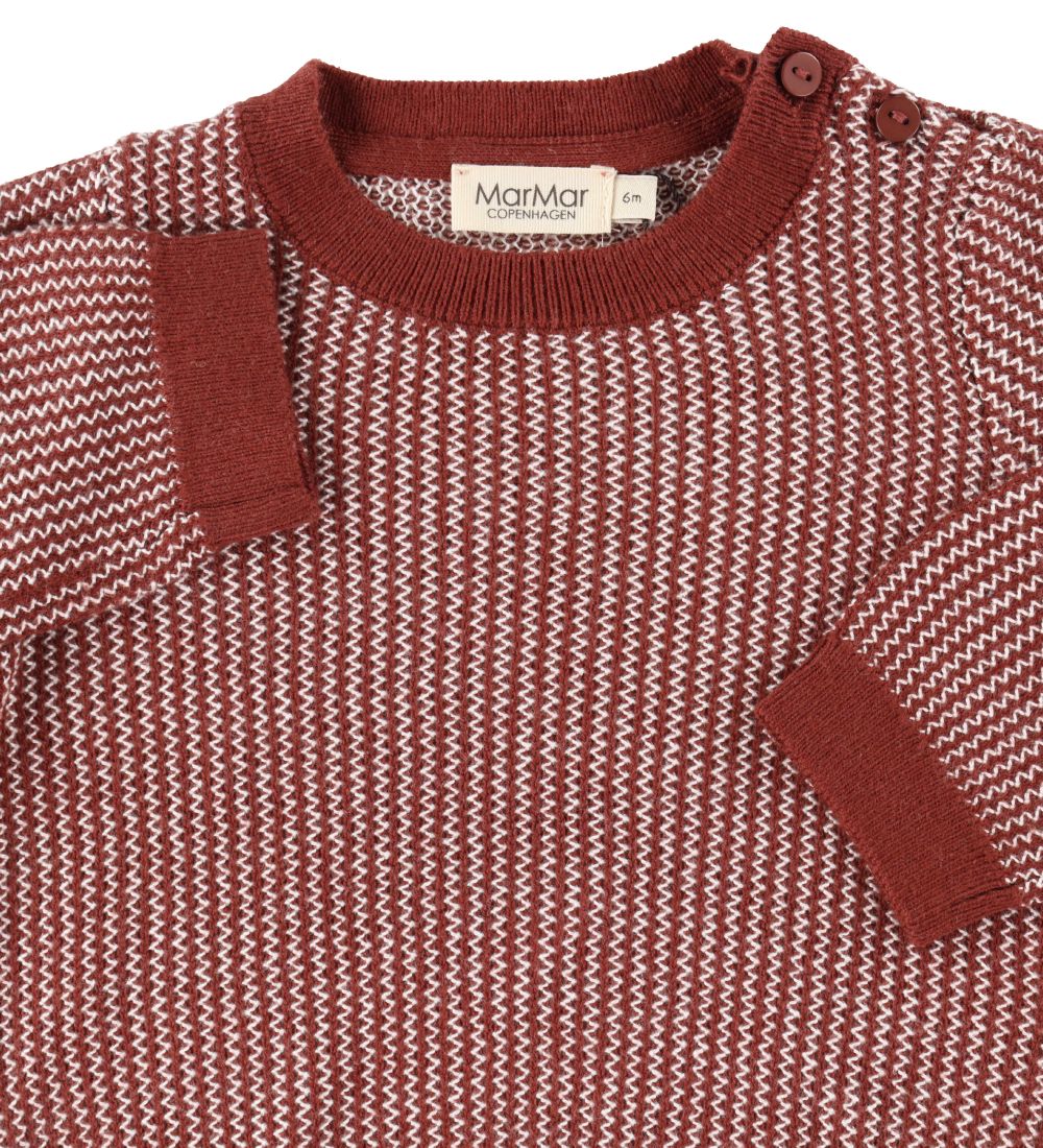MarMar Bluse - Tano B - Strik - Dark Ruby Zigzag