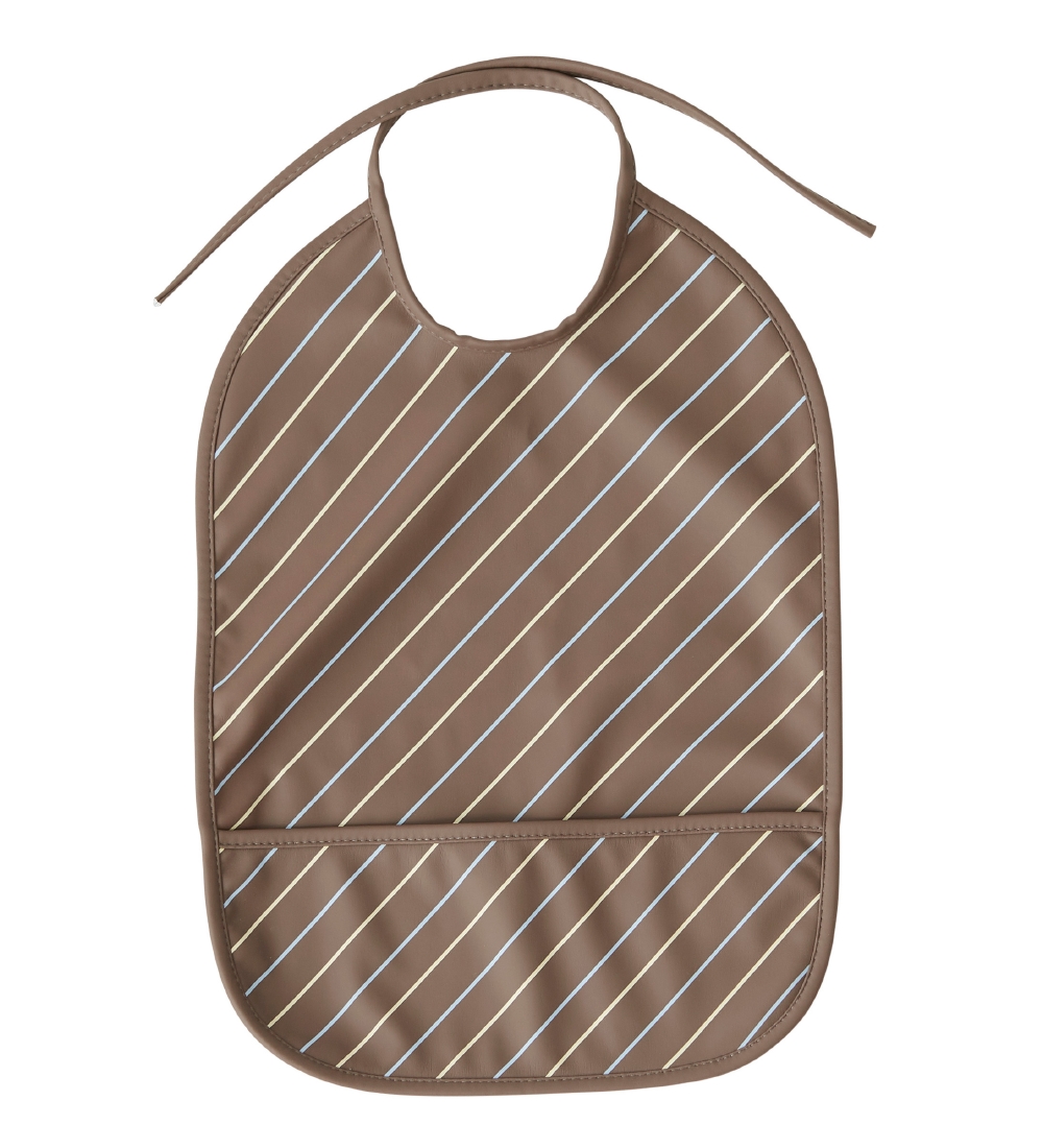 OYOY Hagesmæk m. Lomme - Lang - 2-pak - Striped - Mellow/Choko