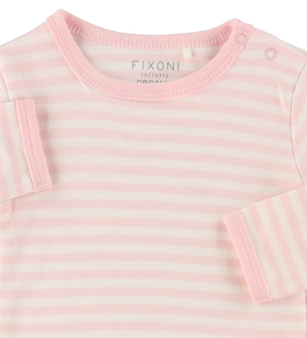 Fixoni Body l/æ - Stribet - Lyserød/hvid