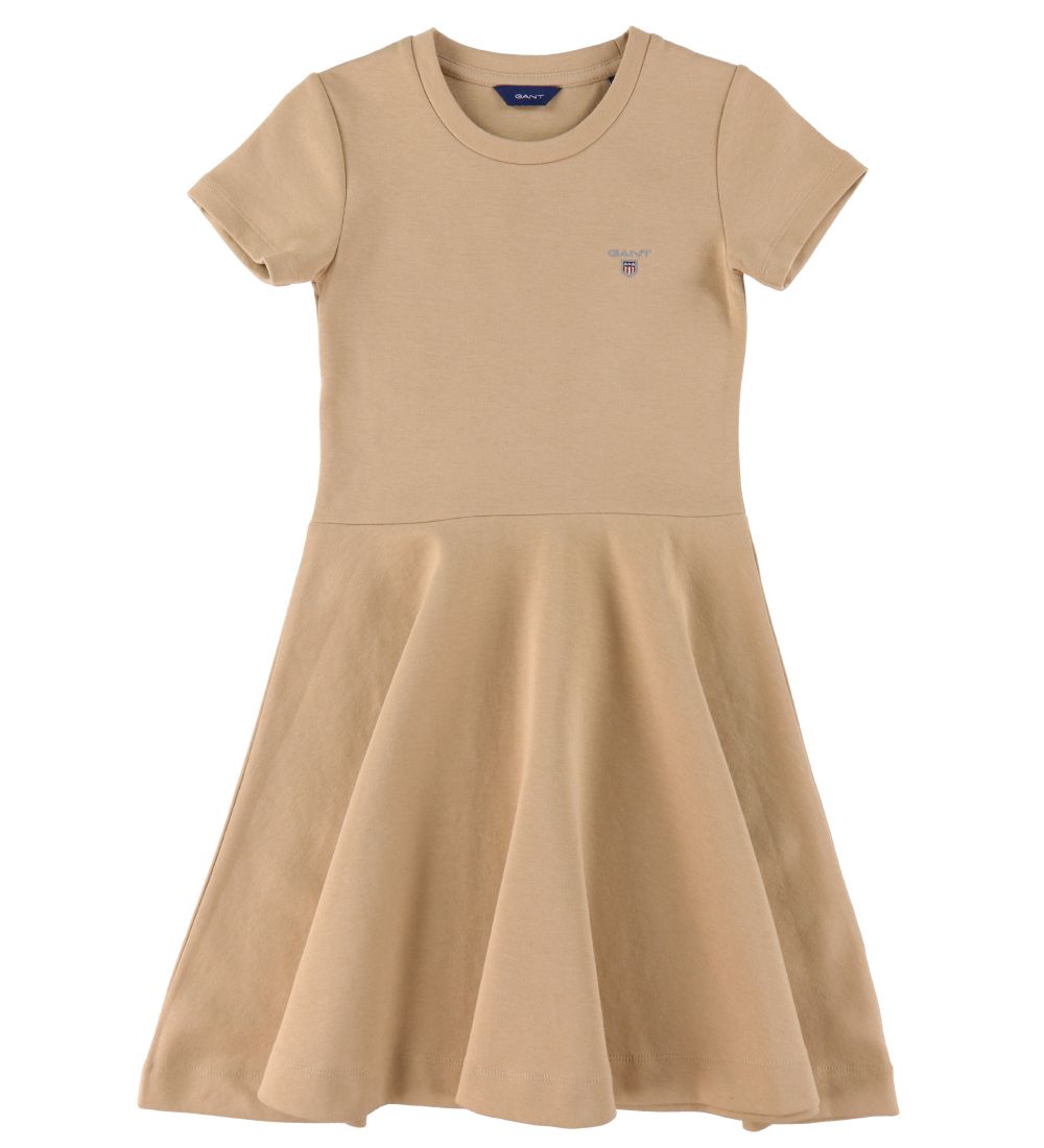 GANT Kjole - Jersey - Dark Almond