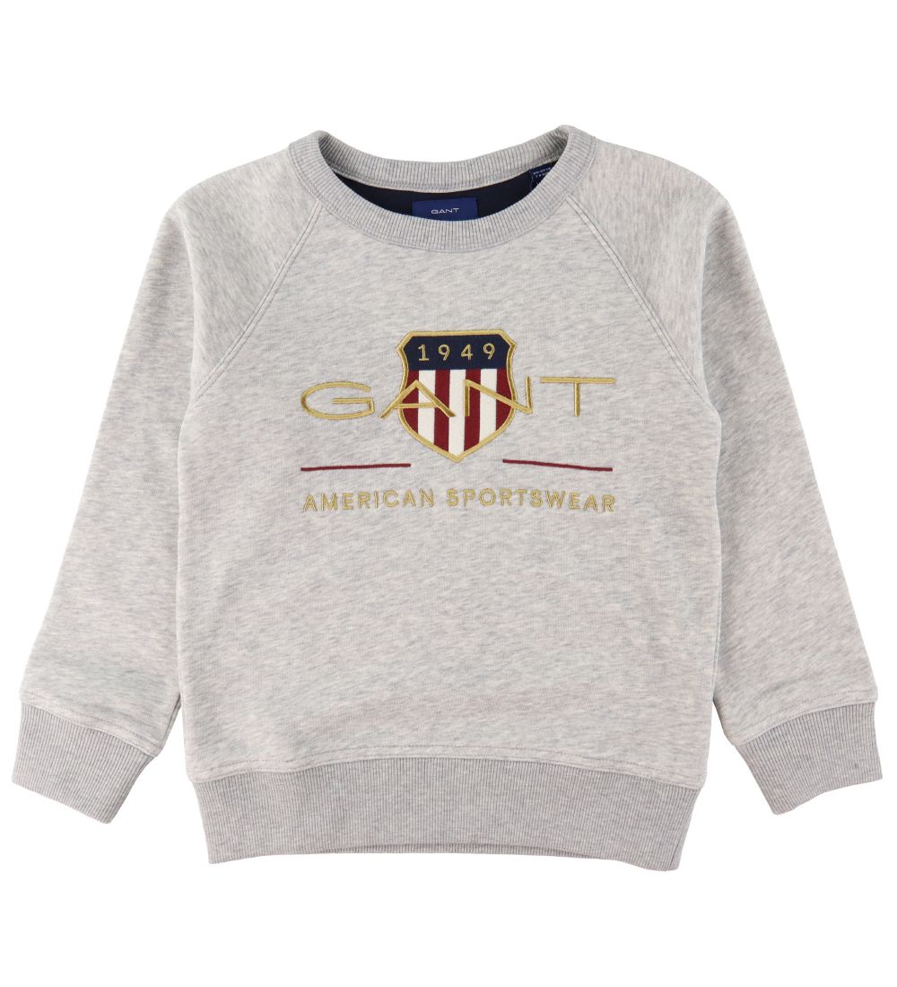 GANT Sweatshirt - Archive Shield - Light Grey Melange