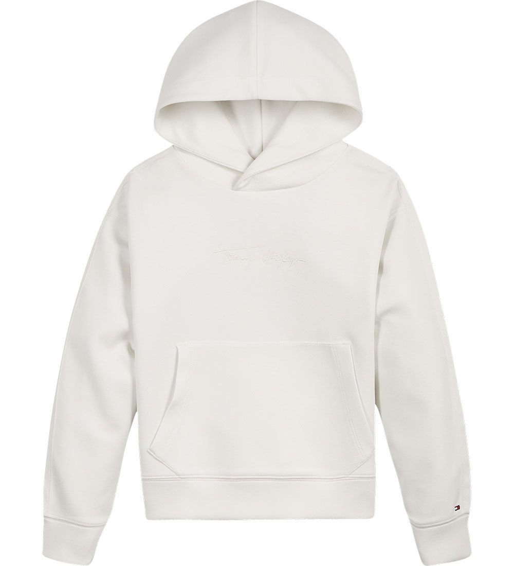 Tommy Hilfiger Hættetrøje - Signature - Ecru