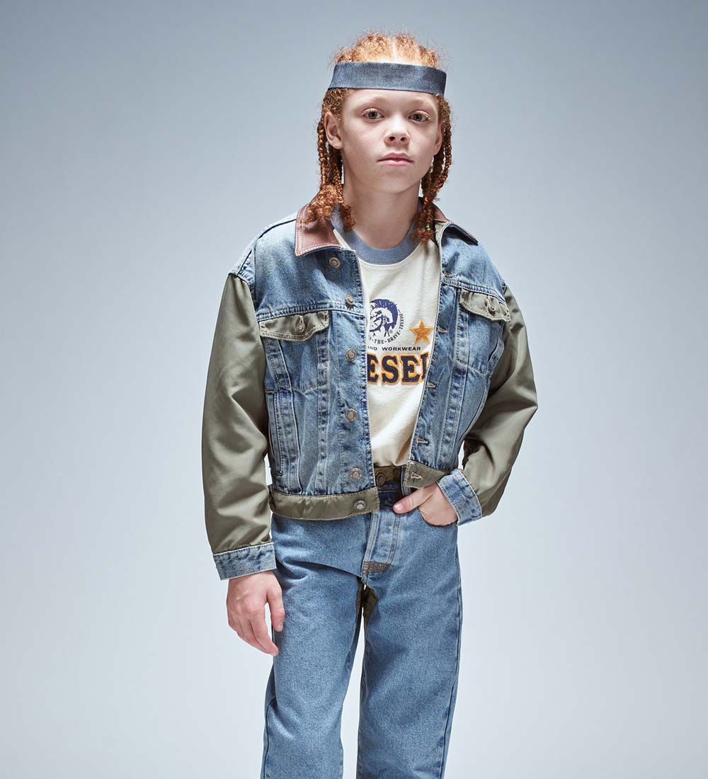 Diesel T-Shirt - Turry D4D Over - Beige/Blue