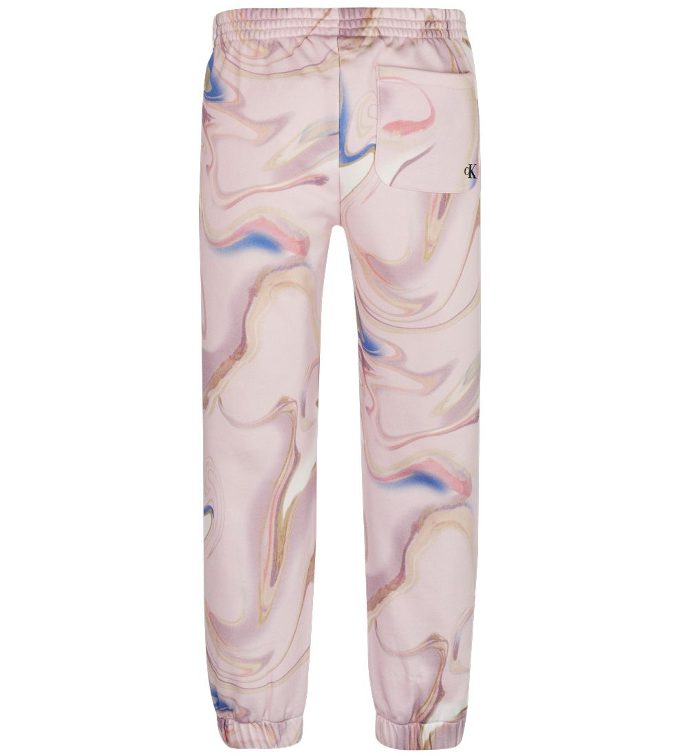 Calvin Klein Sweatpants - Liquid Print - Pink Liquid Aop