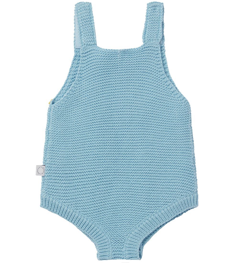 Stella McCartney Kids Body u/æ - Strik - Lyseblå m. Dinoer