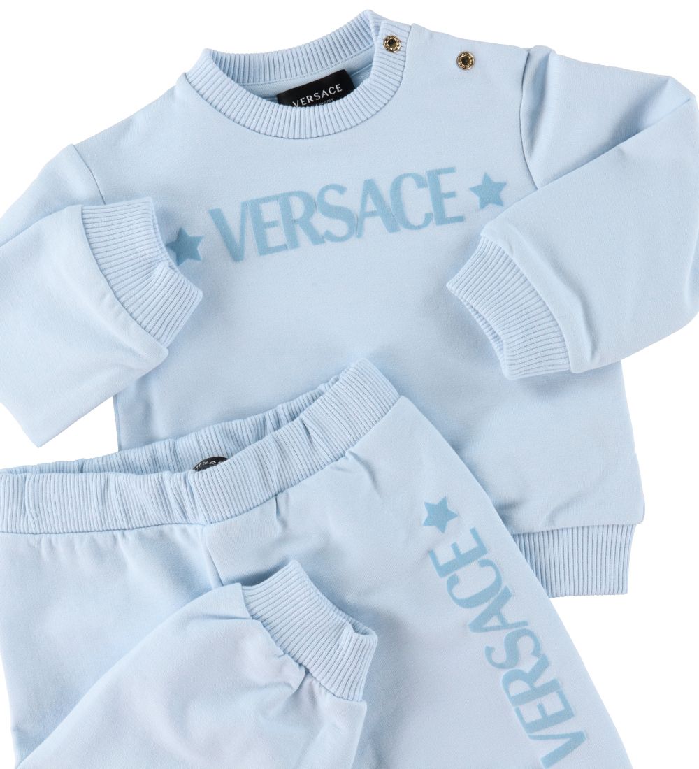 Versace Sweatsæt - Baby Blue m. Logo