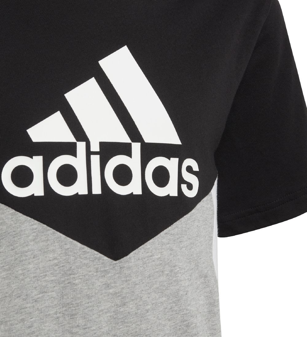 adidas Performance T-Shirt - Colourblock - Black/Grey