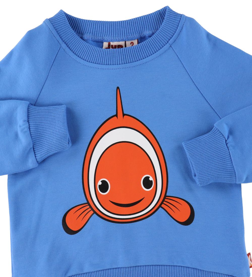 DYR Sweatshirt - Bellow - Fresh Blue m. Klovnefisk