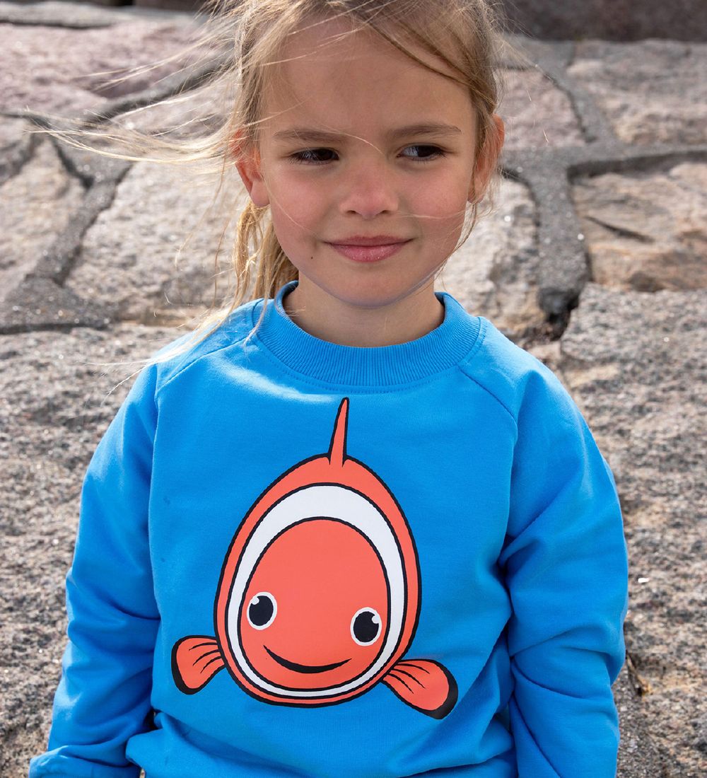 DYR Sweatshirt - Bellow - Fresh Blue m. Klovnefisk