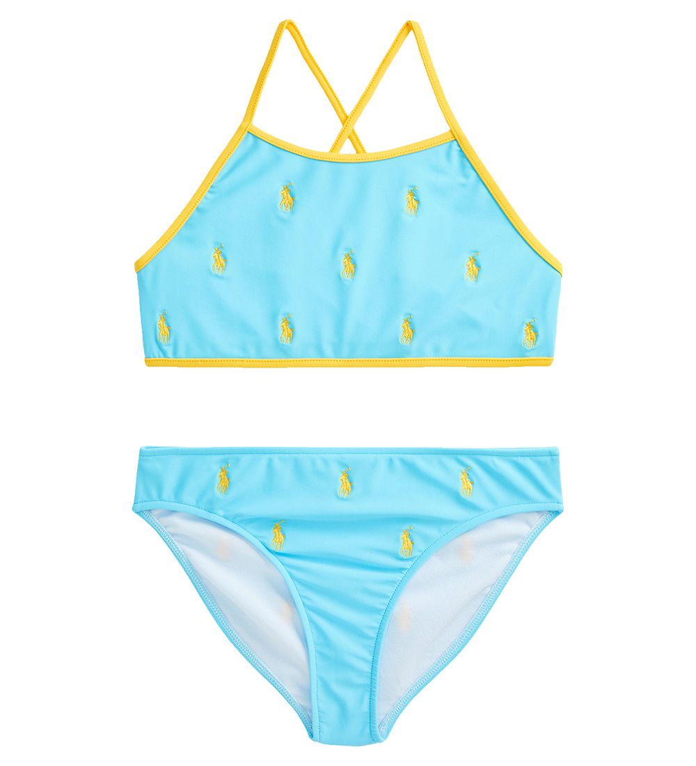 Polo Ralph Lauren Bikini - Lyseblå m. Gul