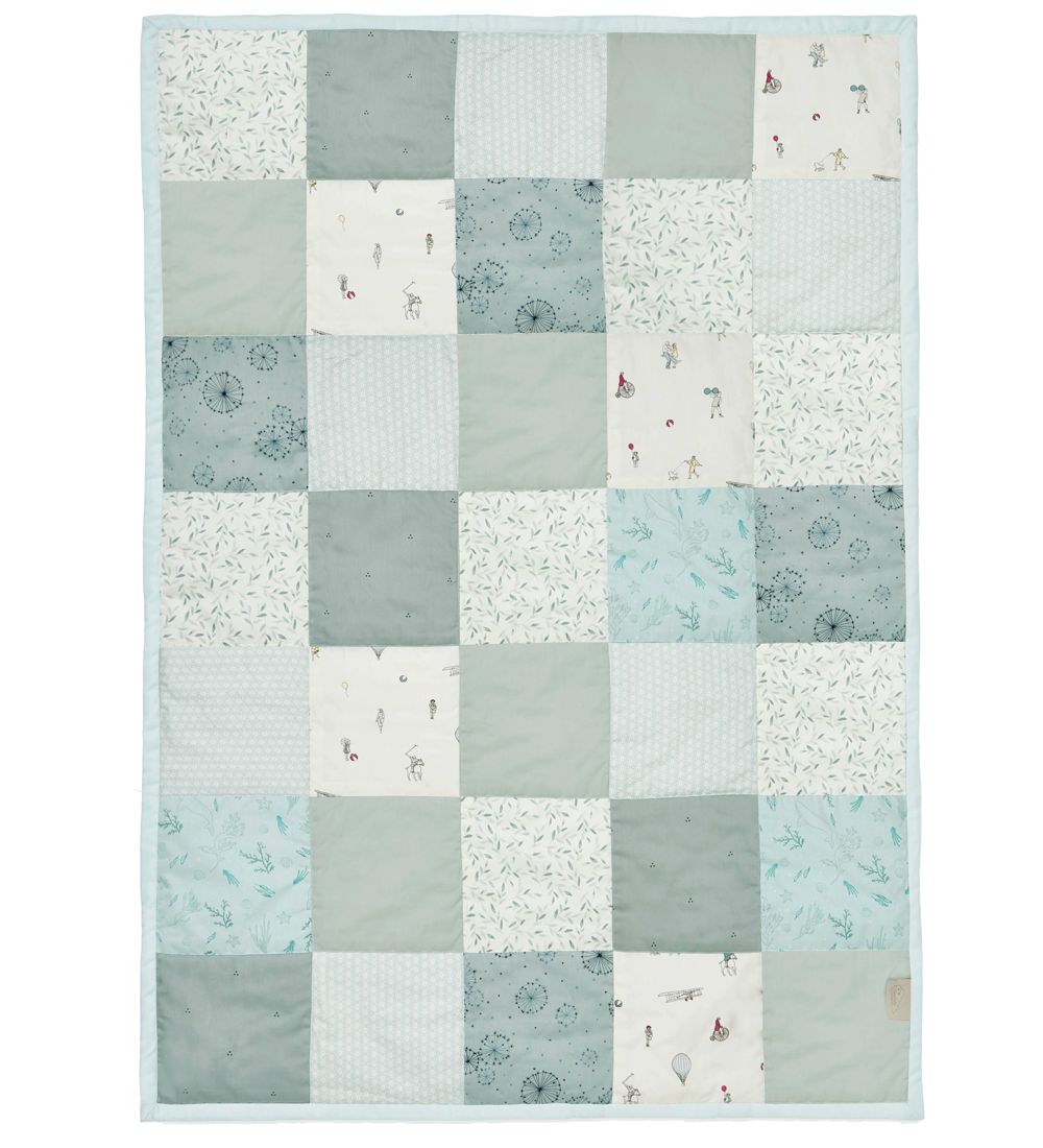 Cam Cam Tppe - 120x85 cm - Patchwork Quilt - Dusty Green
