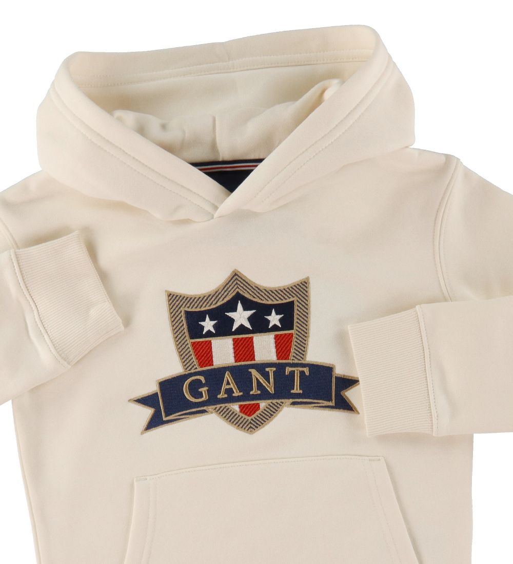 GANT Hættetrøje - Banner Shield - Cream