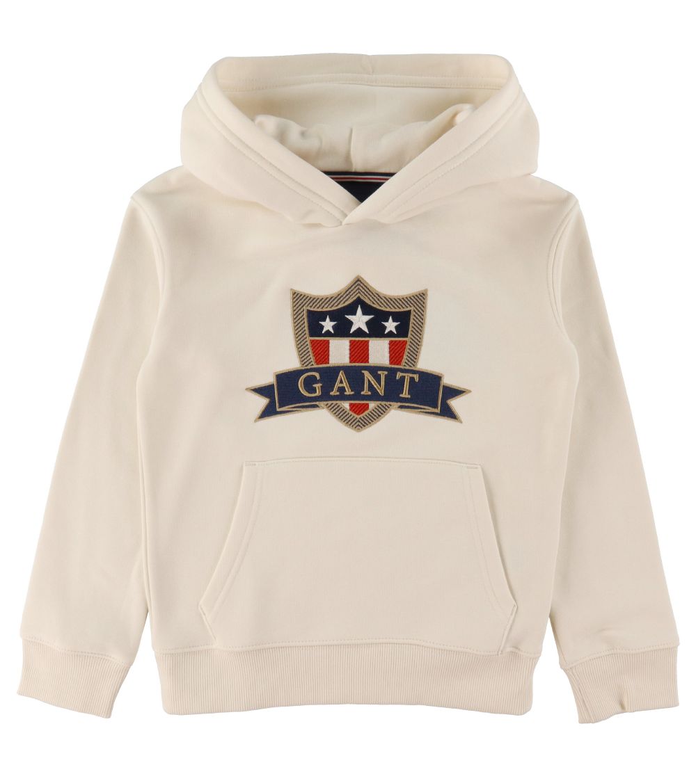 GANT Hættetrøje - Banner Shield - Cream