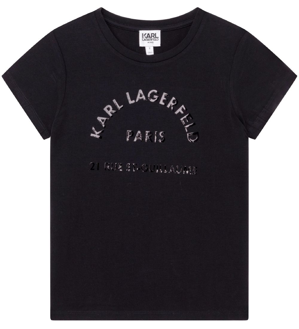 Karl Lagerfeld T-shirt - Sort m. Tekst