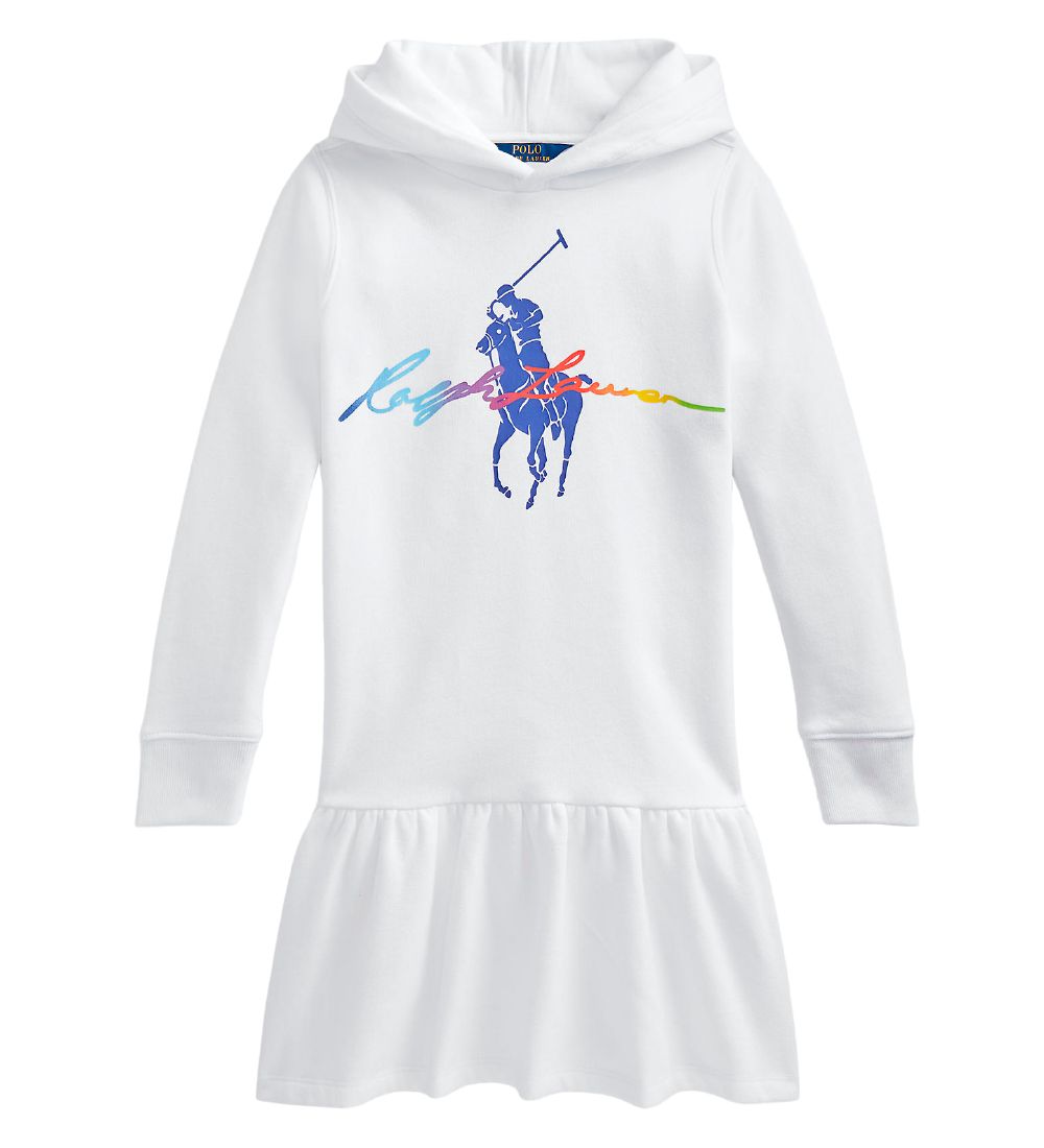 Polo Ralph Lauren Sweatkjole - Color Shop - Hvid m. Print