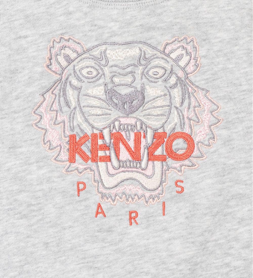 Kenzo Sweatshirt - Lysegrmeleret m. Tiger
