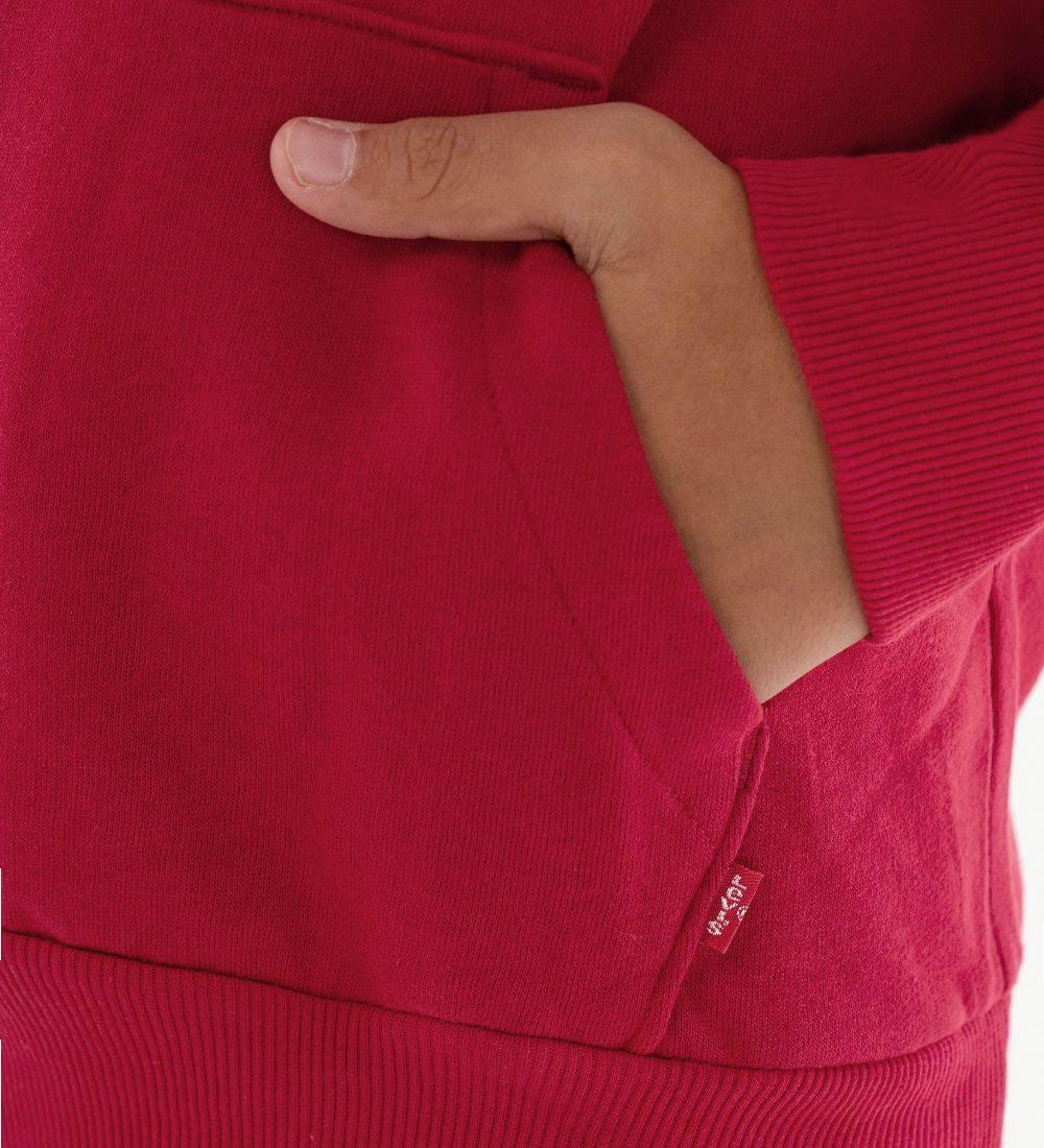 Levis Hættetrøje - Batwing - Levis Red/White