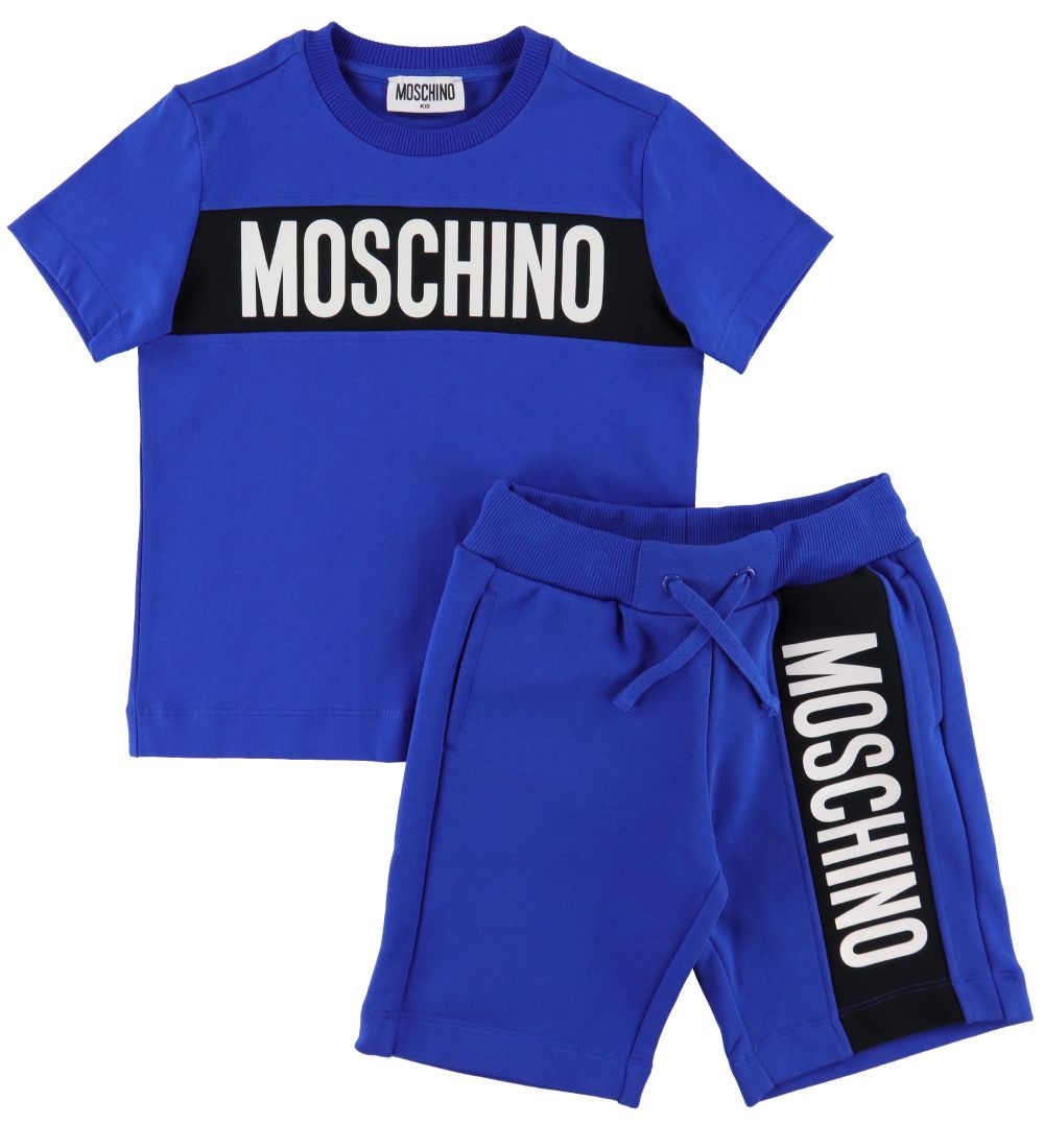 Moschino Sæt - T-Shirt/Shorts - Blå