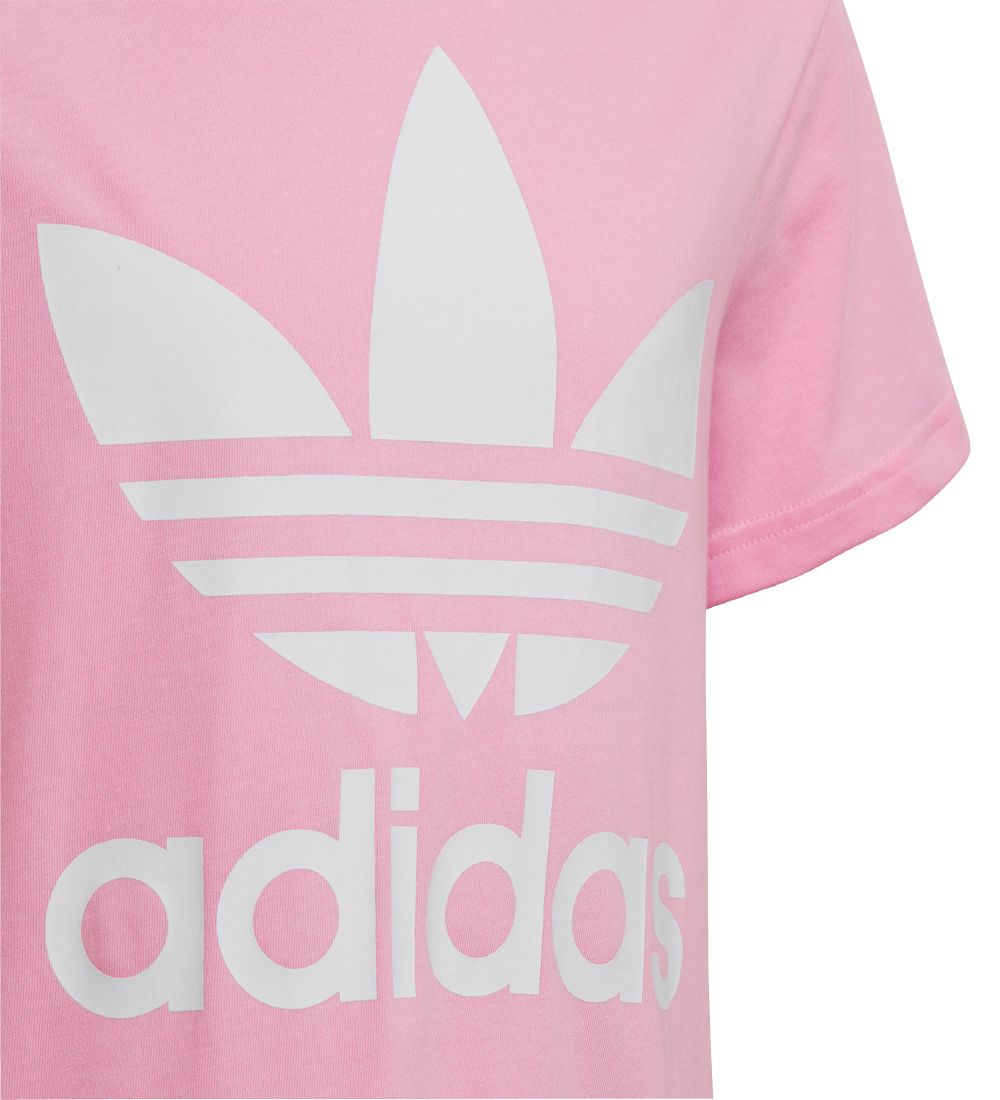 adidas Originals T-shirt - Trefoil - True Pink/White