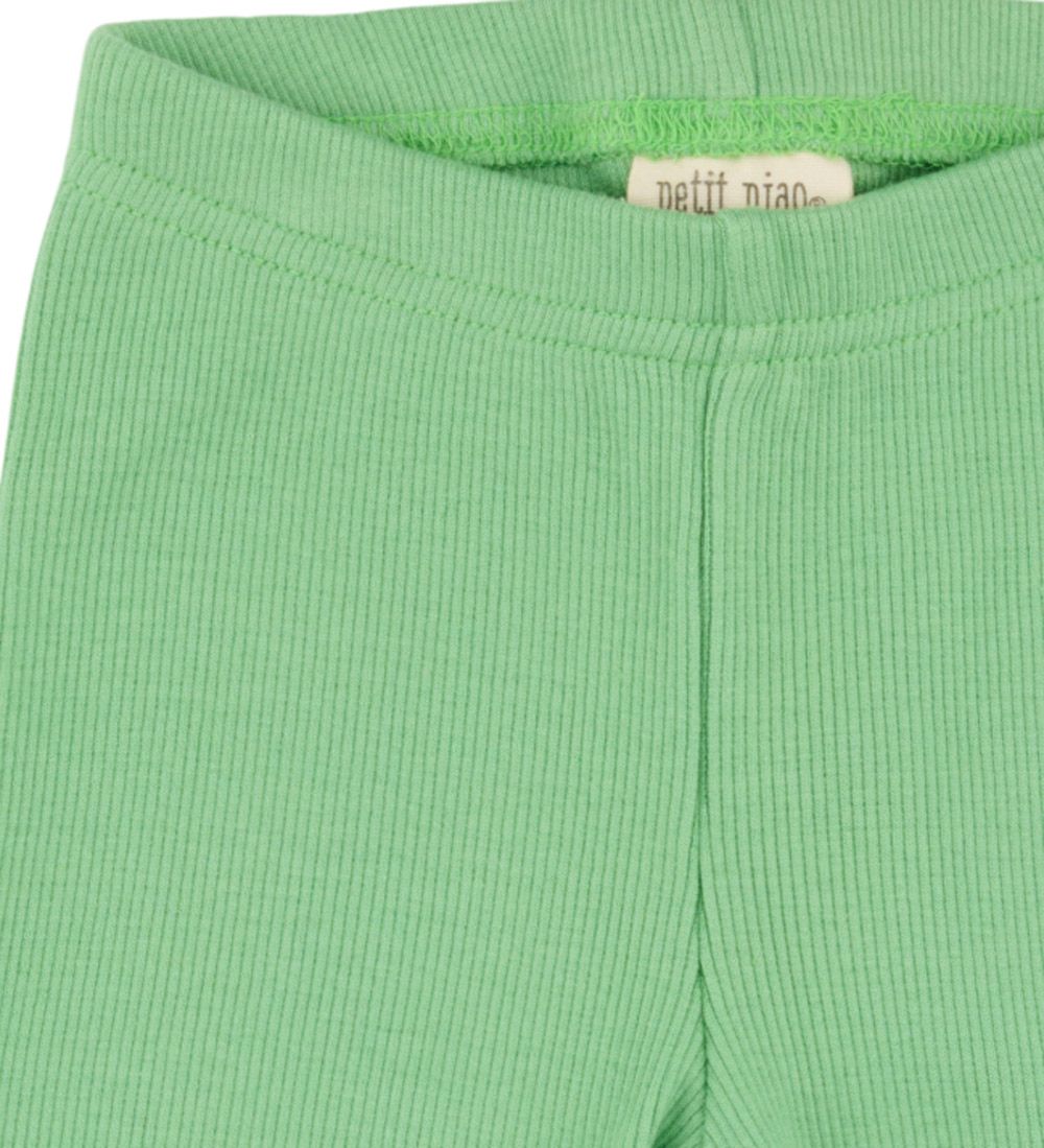 Petit Piao Leggings - Rib - Modal - Green Jade