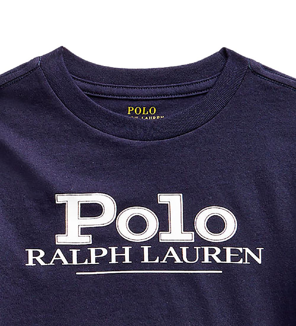 Polo Ralph Lauren T-shirt - Classics - Navy m. Hvid