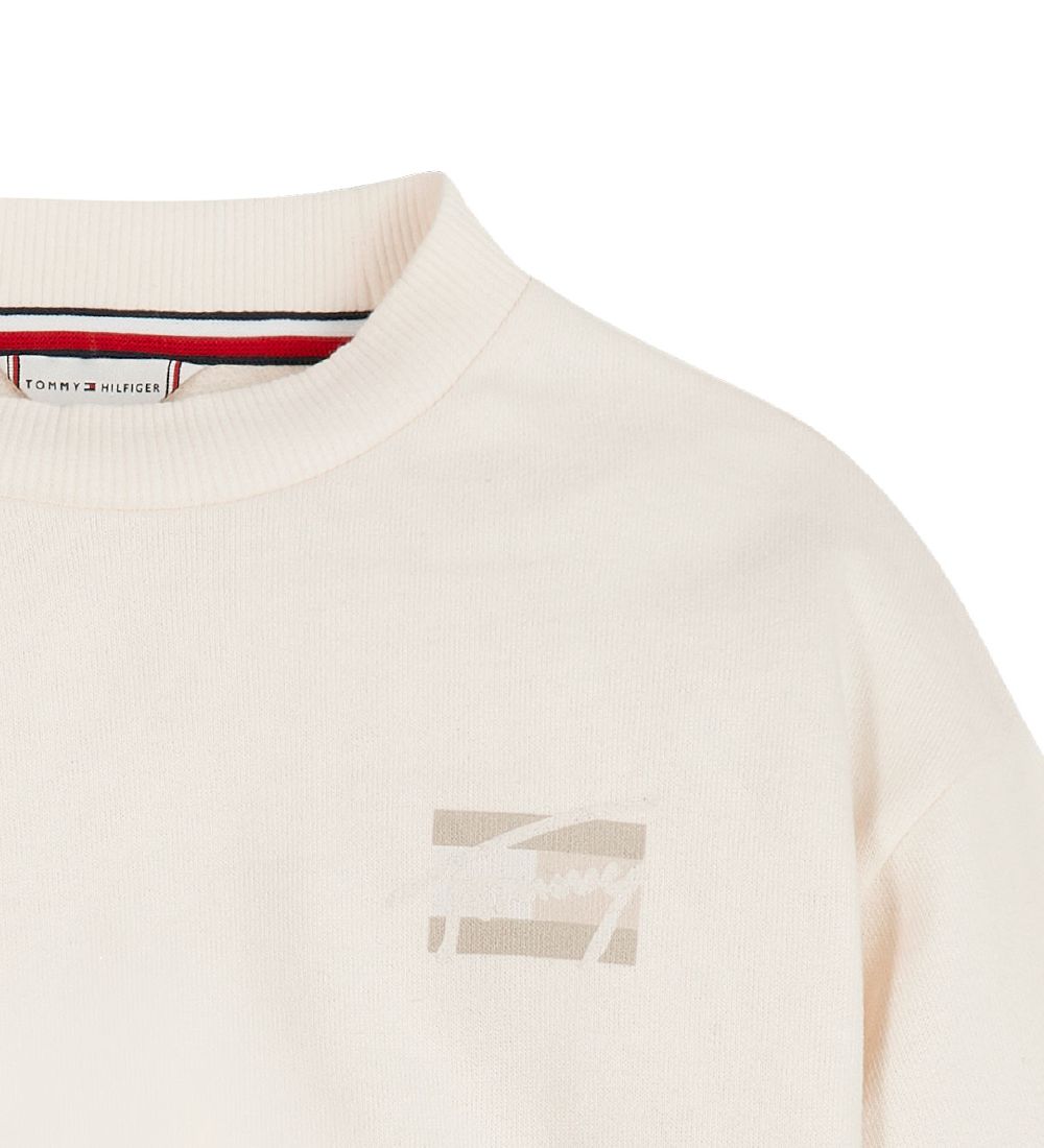 Tommy Hilfiger Sweatshirt - Natural Dye Script - Ancient White