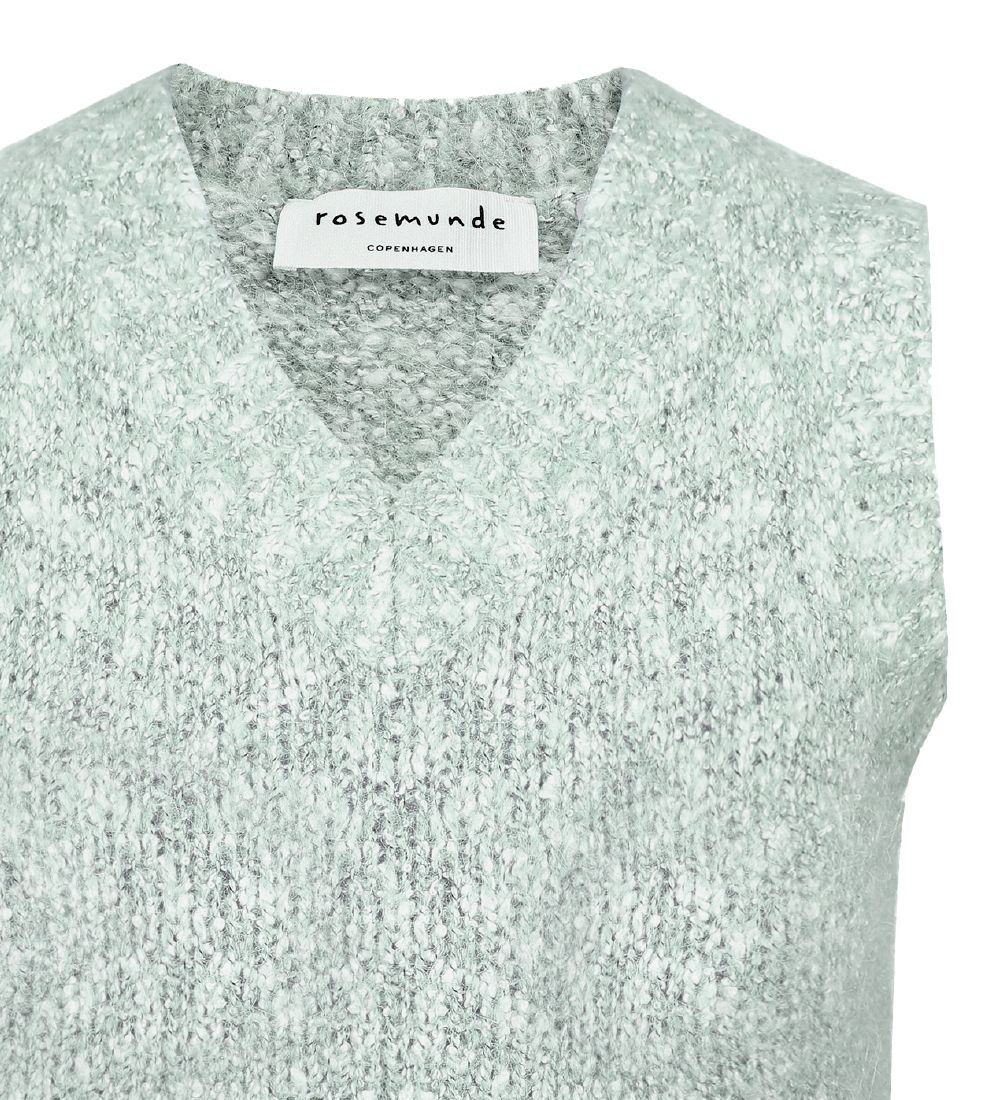 Rosemunde Vest - Alpaka/Uld - Pastel Mint Melange